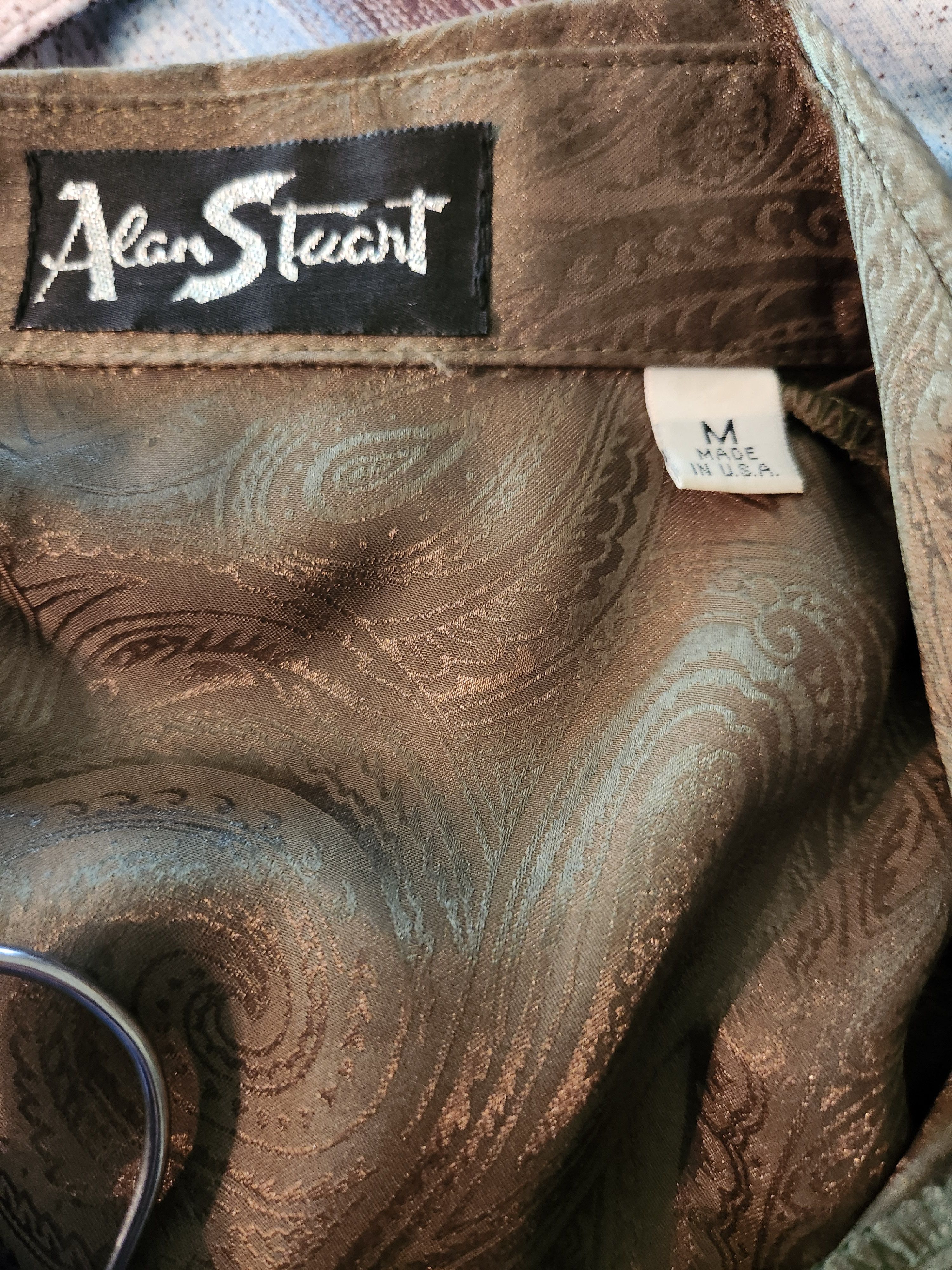 Other Vtg Alan Stuart Retro Paisley Banded Hem Pullover Shirt Size US M / EU 48-50 / 2 - 3 Thumbnail