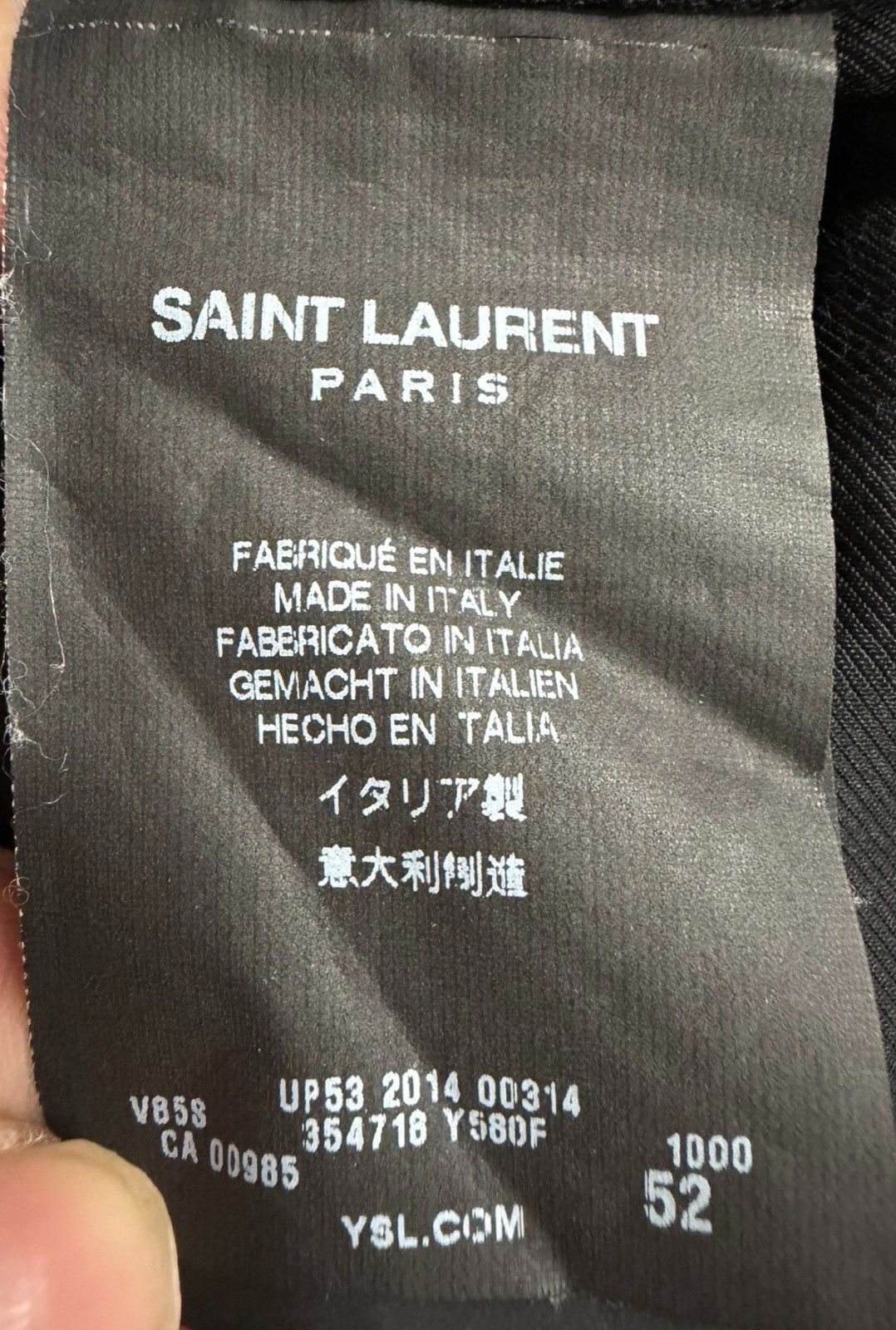 Saint Laurent Paris Saint Laurent 2014 Black &White Wool Lambskin Varsity Jacket Size US L / EU 52-54 / 3 - 4 Thumbnail