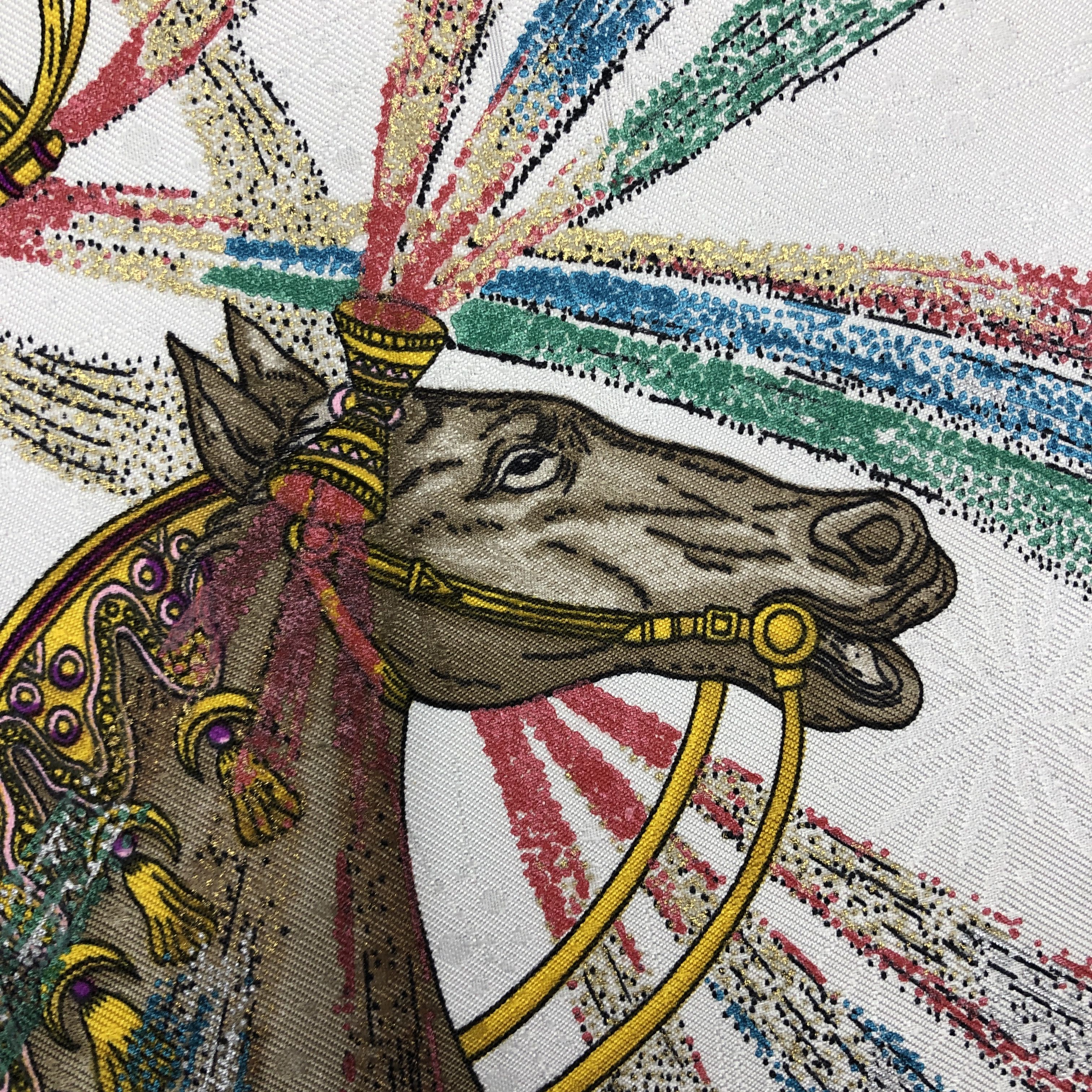 Hermes × Vintage Vintage Hermes Paris SILK Scarf Feux D'Artifice Stole Wraps Size ONE SIZE - 15 Thumbnail
