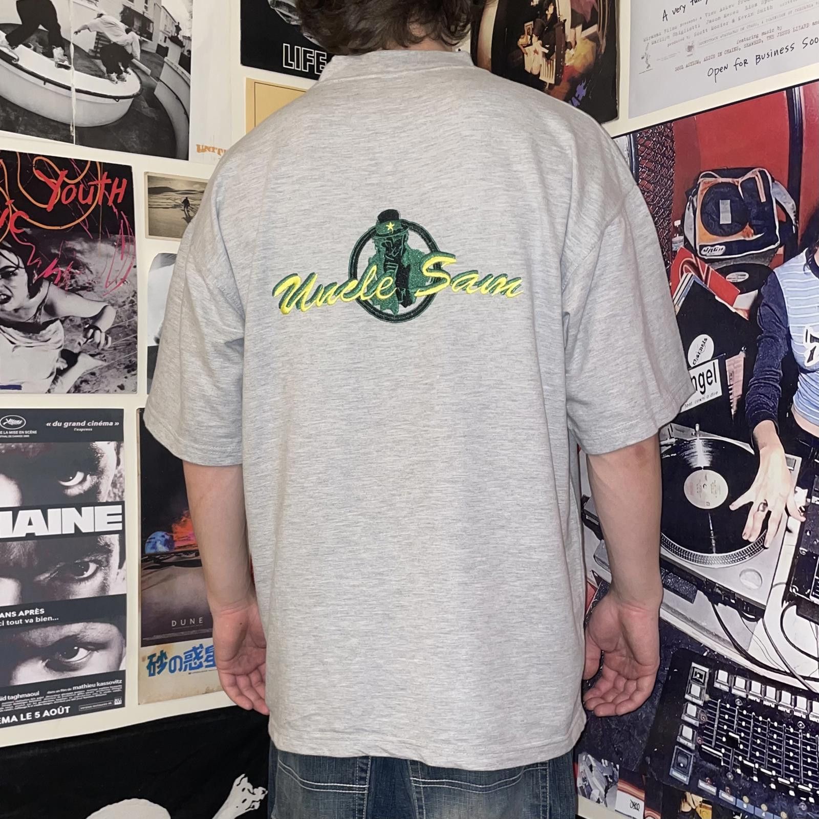 Designer Uncle Sam 90s Embroidered Graphic T-Shirt L Size US L / EU 52-54 / 3 - 8 Thumbnail