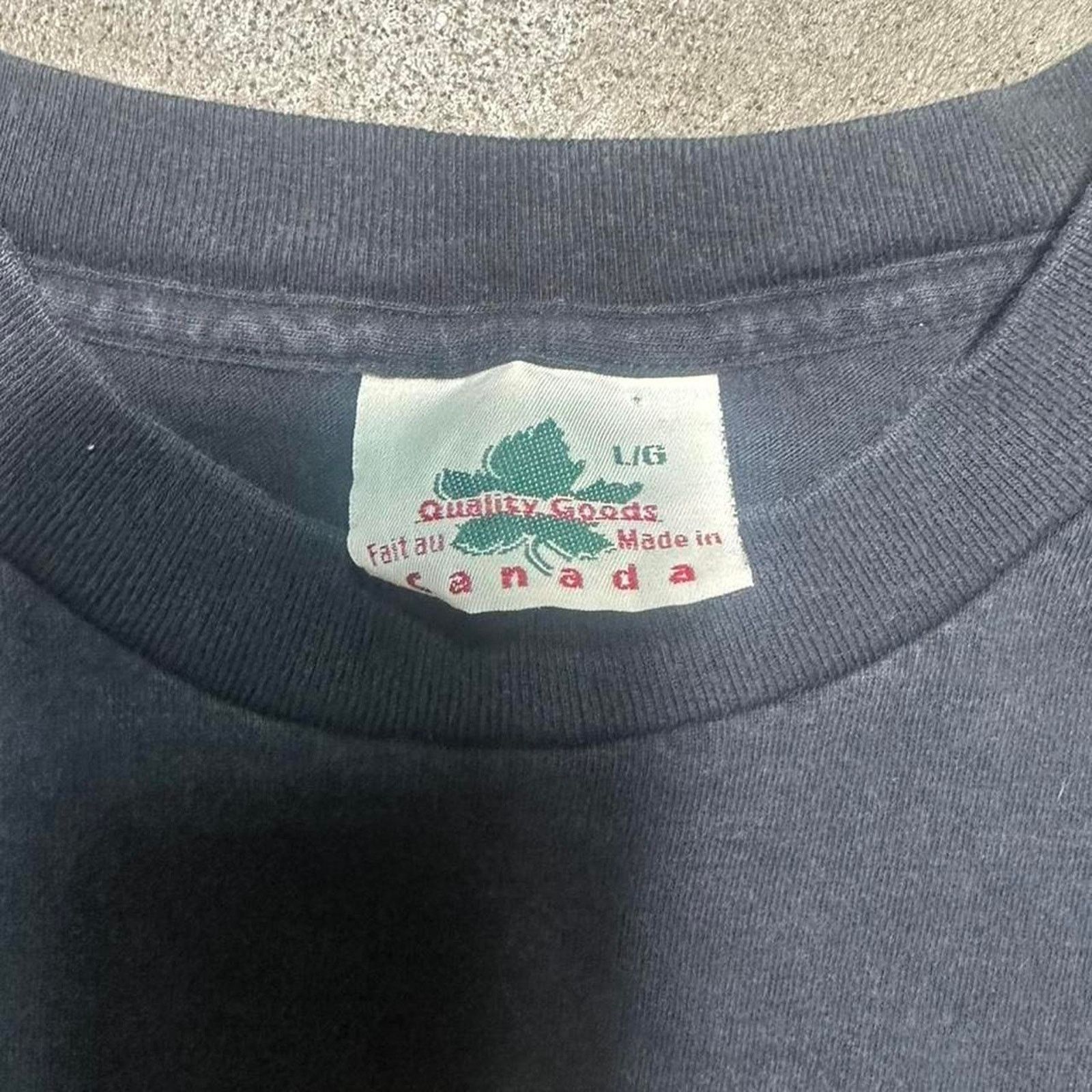 Hanes Vintage 90s “Moose Crossing” Faded Black Nature Tee Shirt Size US L / EU 52-54 / 3 - 4 Thumbnail