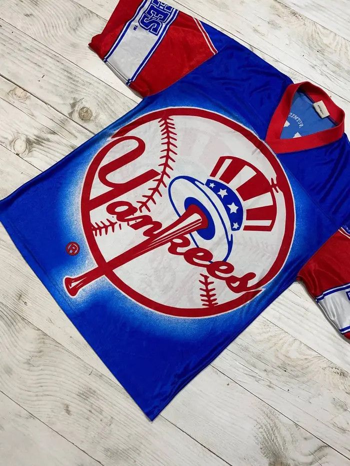 New York Yankees Nutmeg New York Yankees 1995 MLB Shirt Jersey All Overprint Size US M / EU 48-50 / 2 - 4 Thumbnail