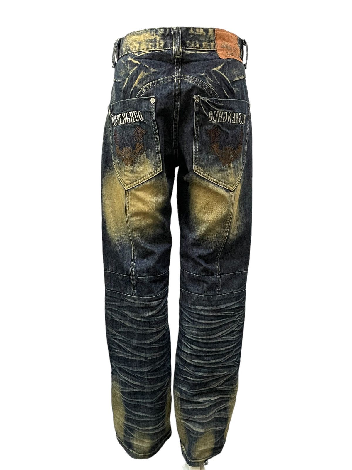 Hysteric Glamour × LOWBOX × PPFM Junya Watanabe Balenciaga Style Mud Rust 3D Whisker Jeans Size US 32 / EU 48 - 3 Thumbnail