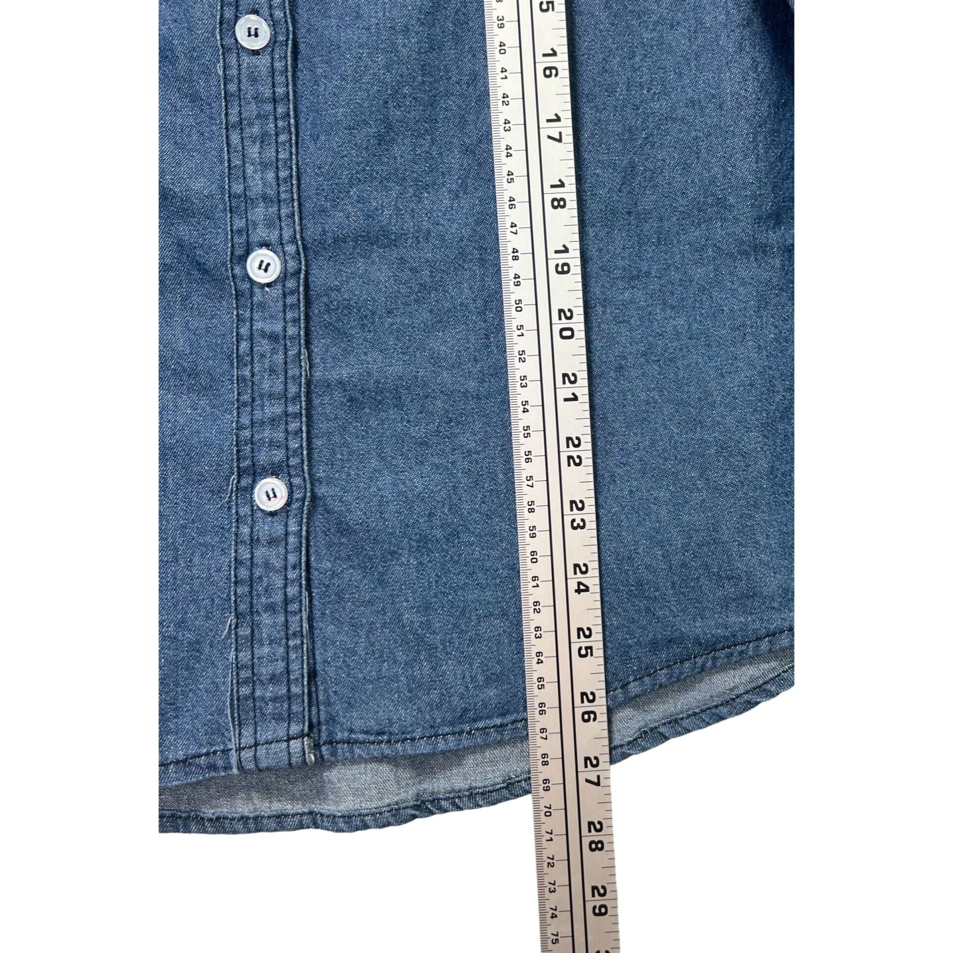 rue21 Rue 21 - Women's Chambray Long Sleeve Button Down Shirt With Size S / US 4 / IT 40 - 7 Thumbnail