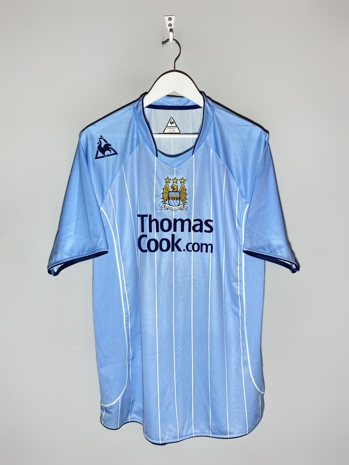 Le Coq Sportif Manchester City 2007/08 Le Coq Sportif Soccer Jersey Size US XL / EU 56 / 4 - 1 Thumbnail