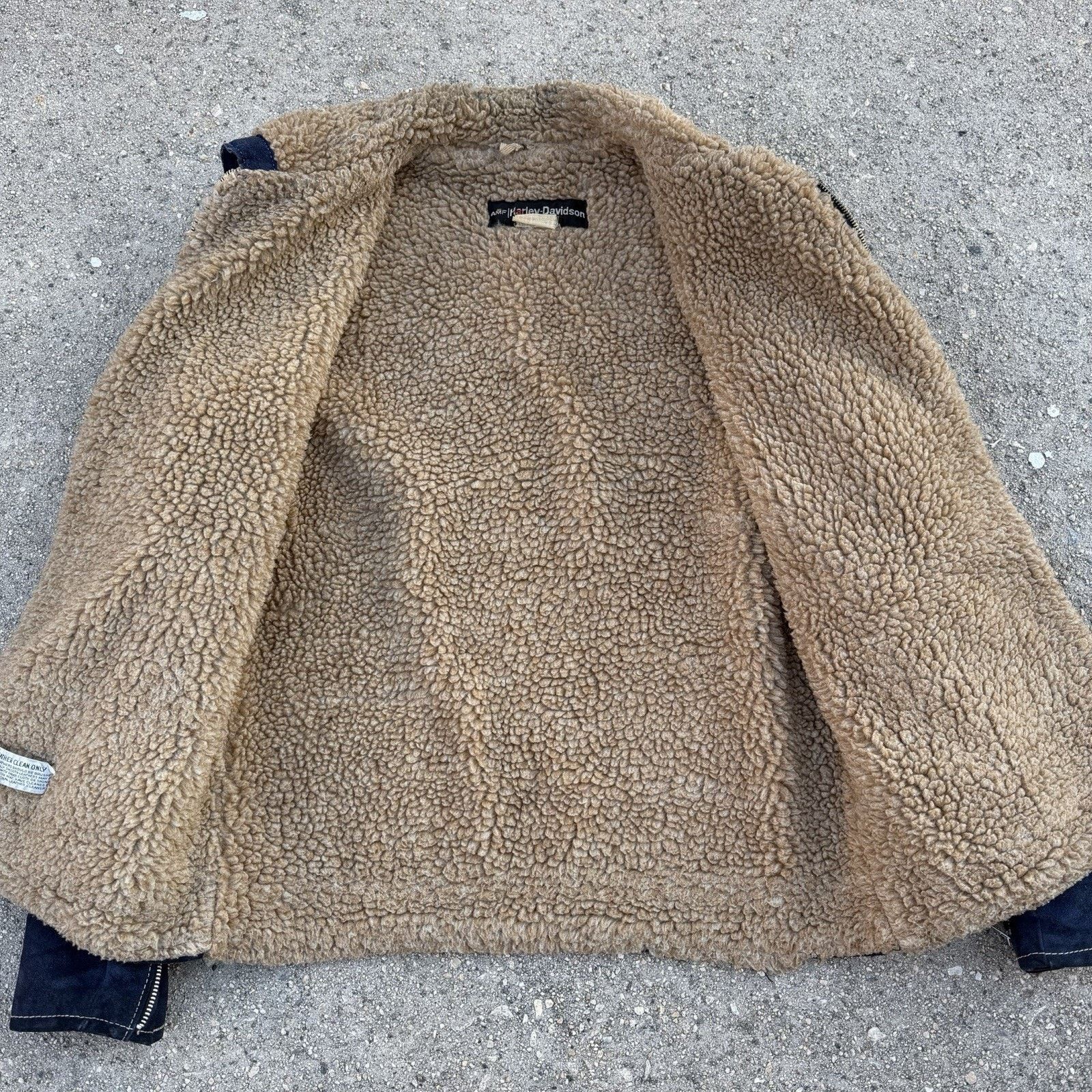 Harley Davidson × Leather × Vintage Vintage 70s Harley Davidson AMF Suede Sherpa Leather Jacket Size US L / EU 52-54 / 3 - 3 Thumbnail