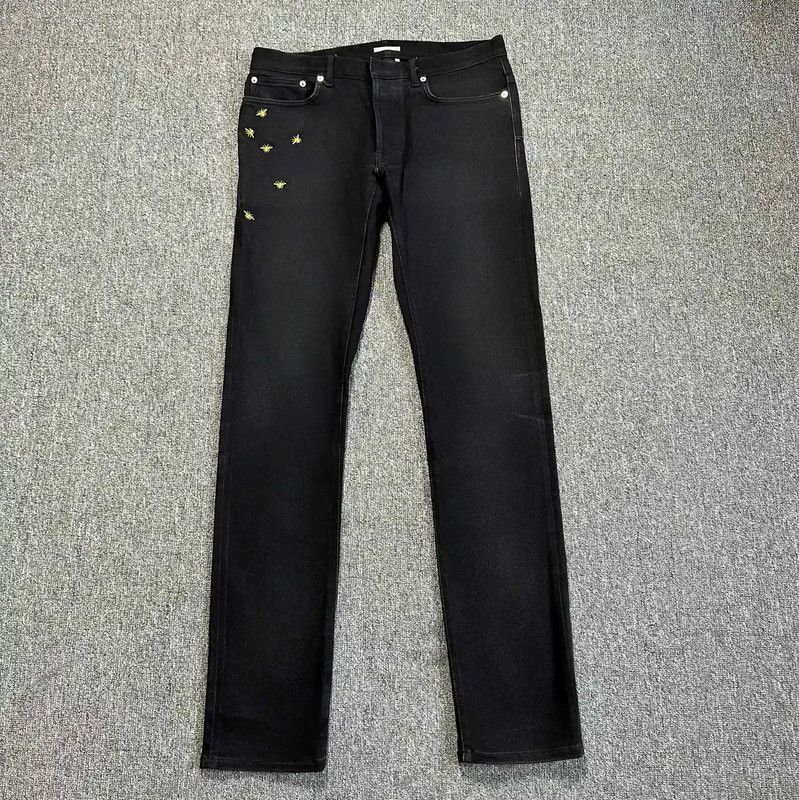 Dior Dior Black Cotton Blend Embroidered Casual Pants 0089 Size US 34 / EU 50 - 1 Thumbnail