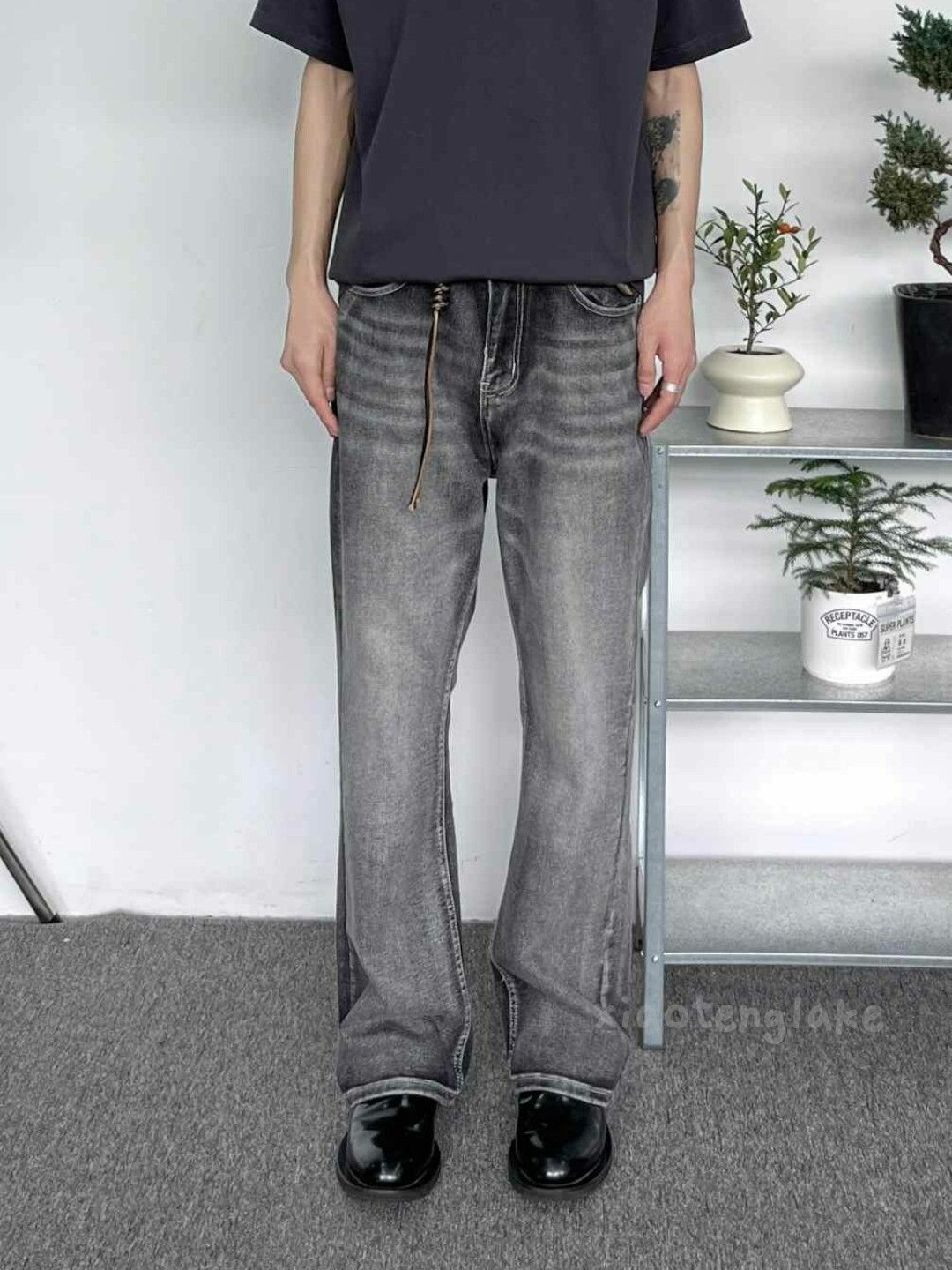 Jean × Vintage washed faded y2k yuppie punk grunge bootcut jeans Size US 27 - 1 Thumbnail