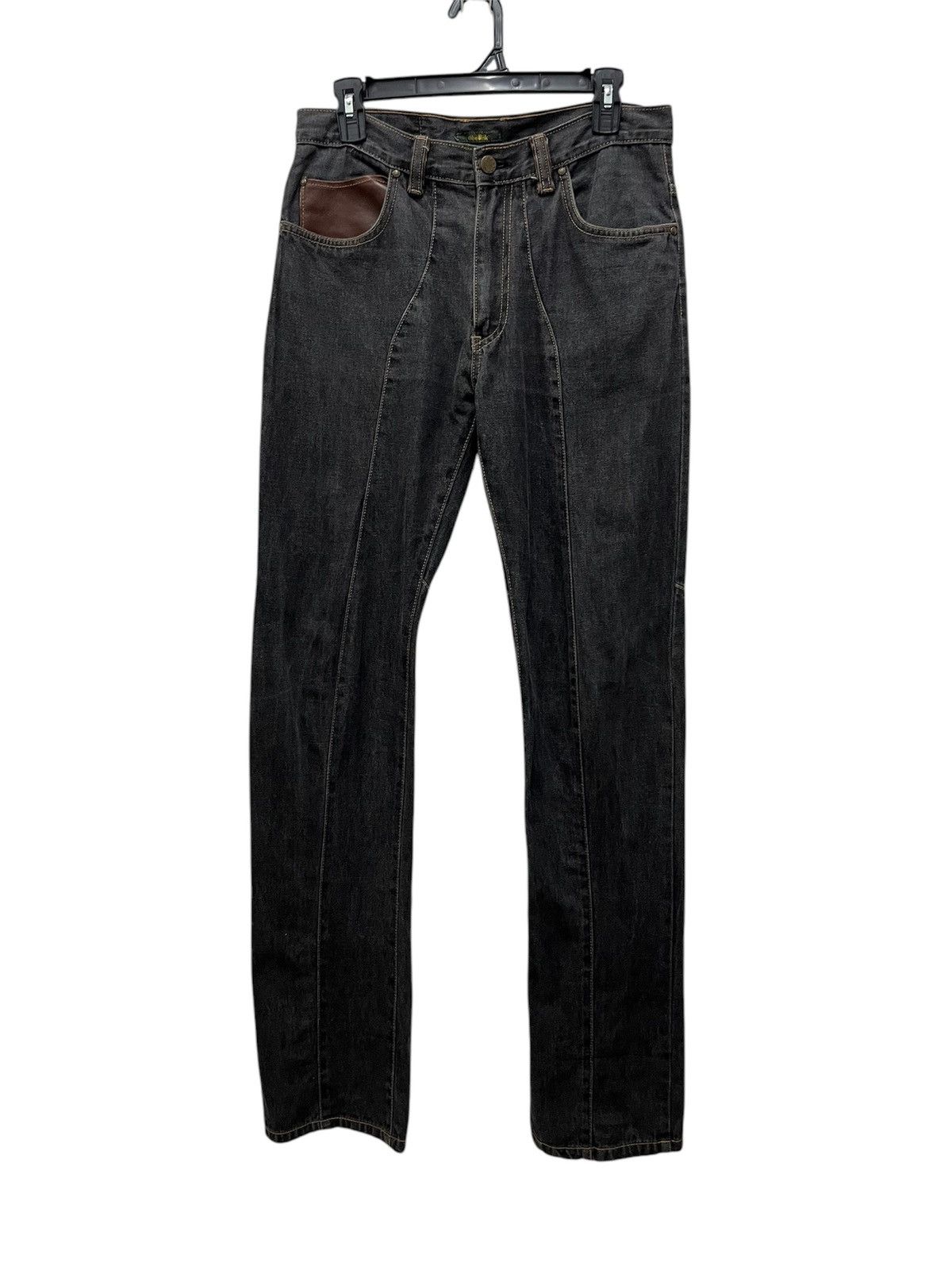Japanese Brand Vintage Obelisk Custom Leather Denim Size US 31 - 2 Thumbnail