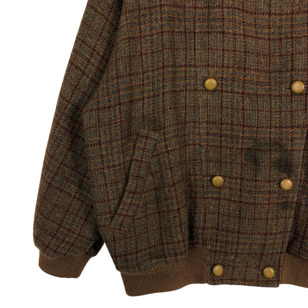 Jean Charles De Castelbajac 🔥VINTAGE WOOL HERRINGBONE BOMBER JACKET TARTAN DESIGN Size US M / EU 48-50 / 2 - 4 Thumbnail