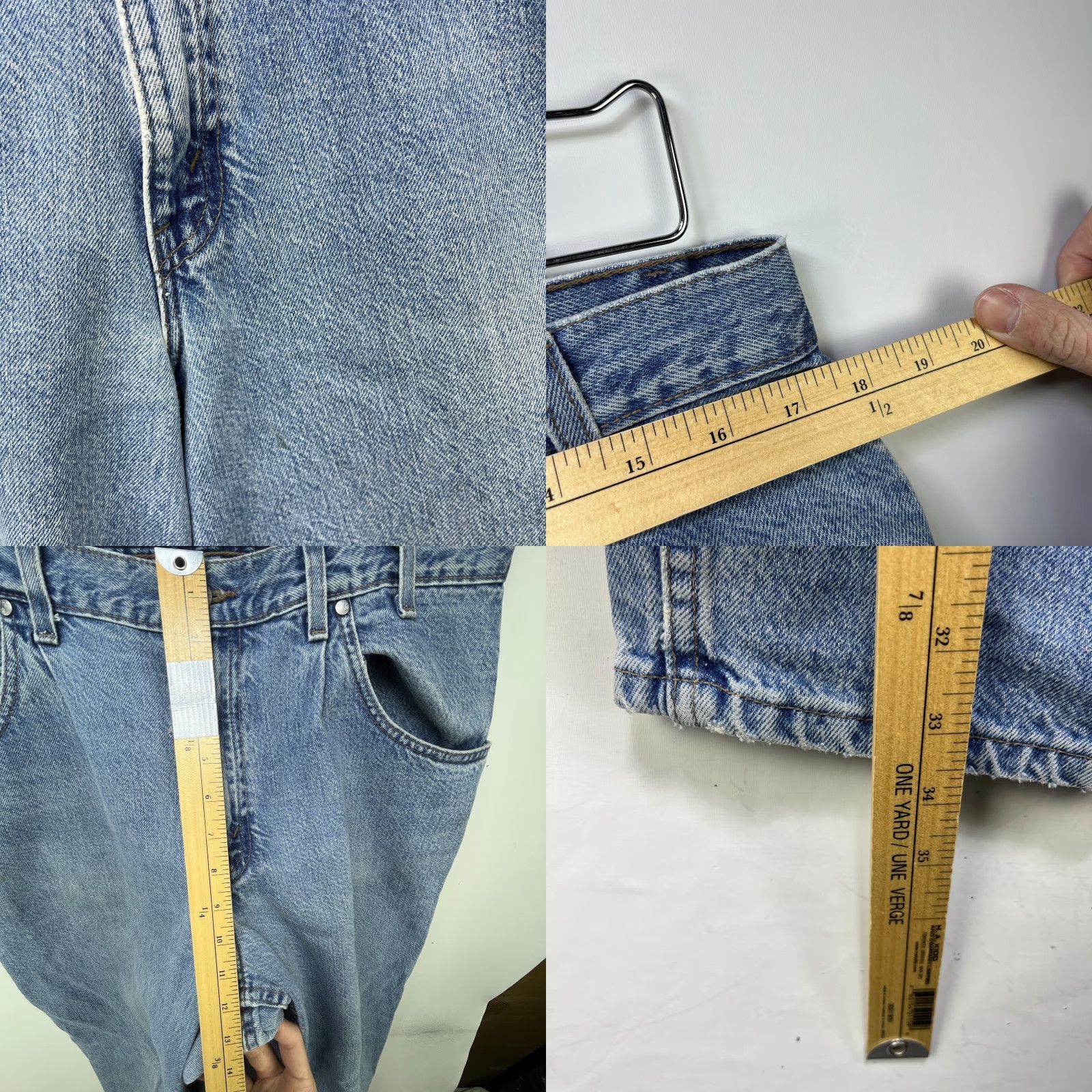 Levi's VINTAGE Levi's Silvertab Jeans Baggy Pleated 34 x 34 90s Wide-Leg Men Denim Blue Cotton 5-Pocket Size US 34 / EU 50 - 8 Thumbnail