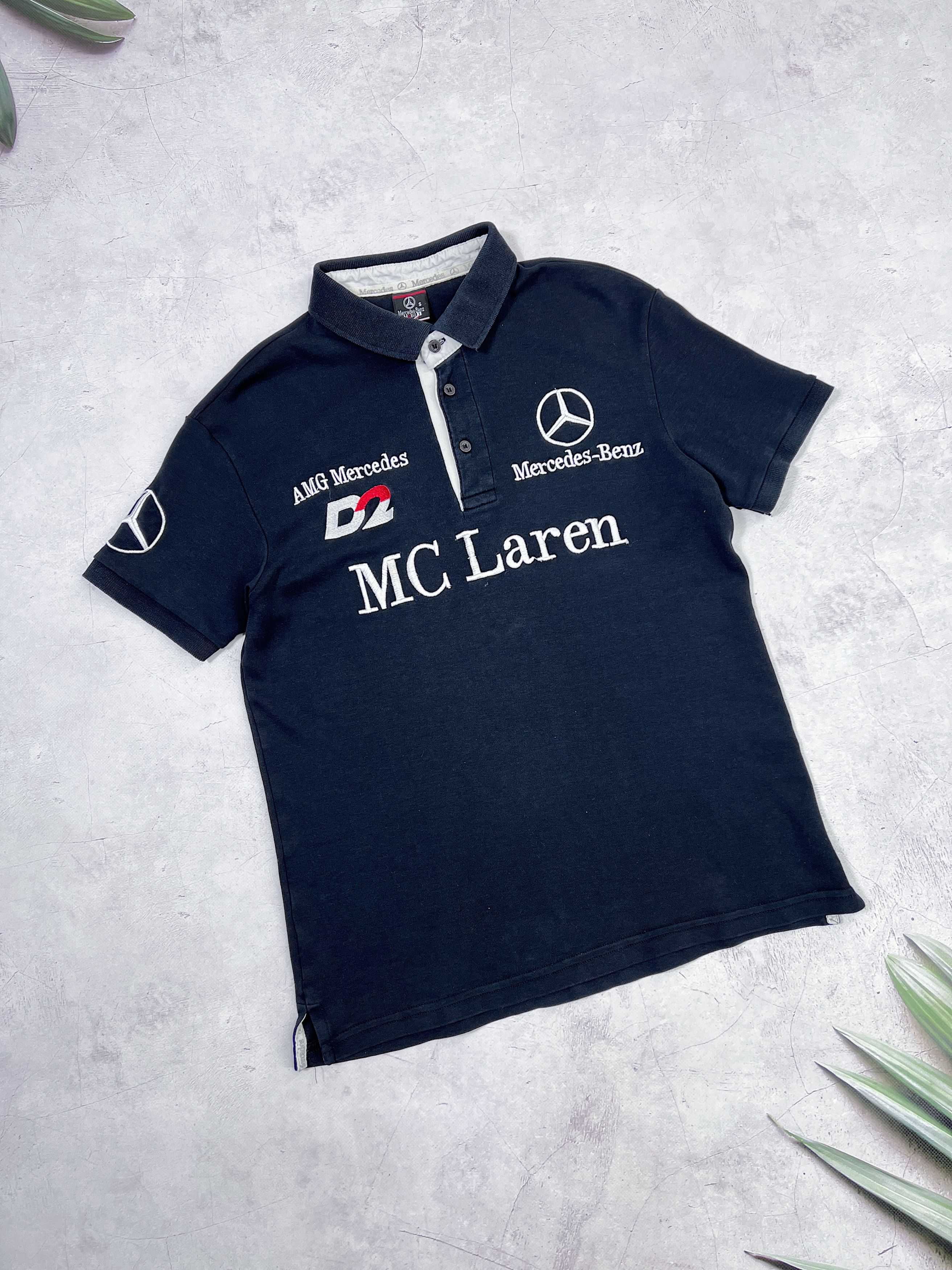 Mercedes-Benz × Vintage Vintage Mercedes Benz T-Shirt Embroided Big Logo Size US S / EU 44-46 / 1 - 1 Thumbnail