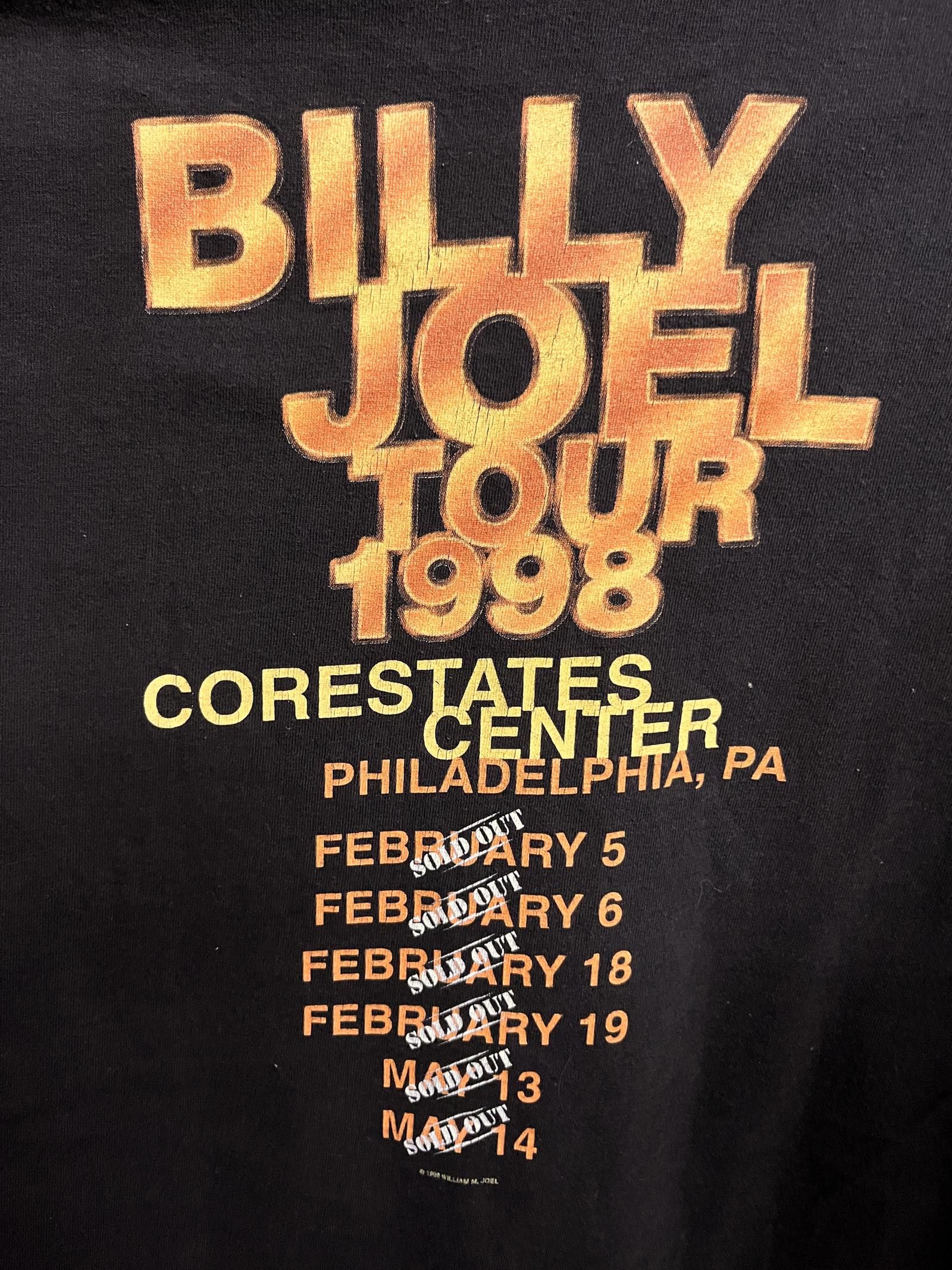 Designer Billy Joel Tour T-shirt 1998 Sold Out Philadephia XL Size US XL / EU 56 / 4 - 6 Thumbnail