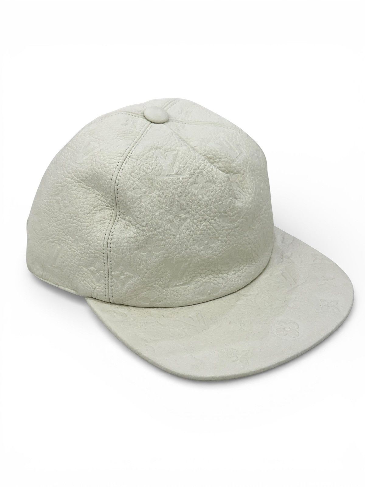 Louis Vuitton Louis Vuitton White Taurillon Monogram Hat Size ONE SIZE - 1 Thumbnail