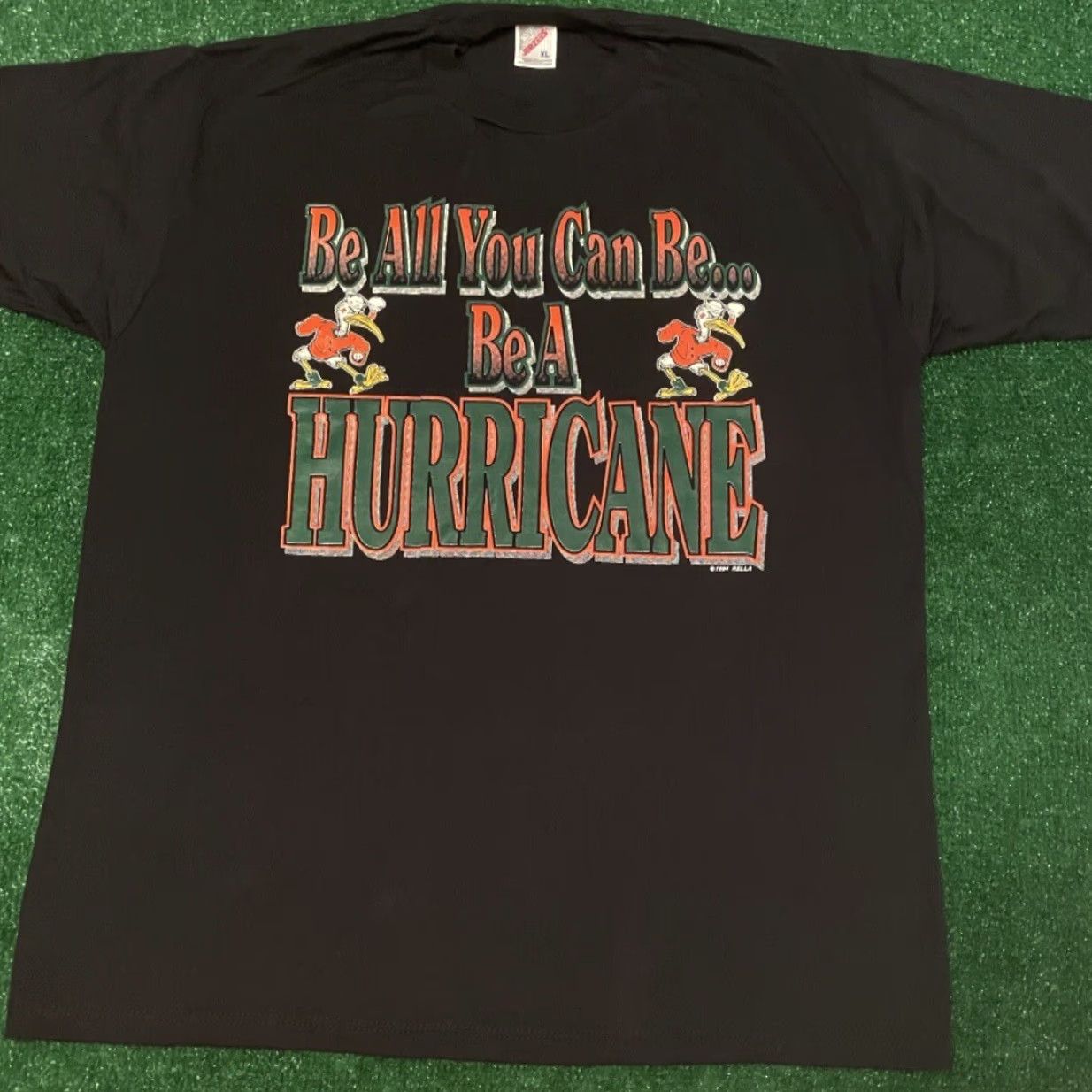 Logo 7 VINTAGE Miami Hurricanes Be All You Can Be Logo VTG 1994 Shirt Mens XL Black 90s College Sports University Hip Hop Logo Shirt Size US XL / EU 56 / 4 - 4 Thumbnail