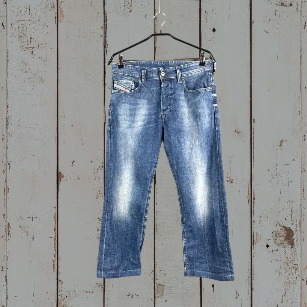 Diesel Jeans Mens Bootcut Size L Blue Denim Cotton Belt Loop Fly Button, Men's (Size 33)