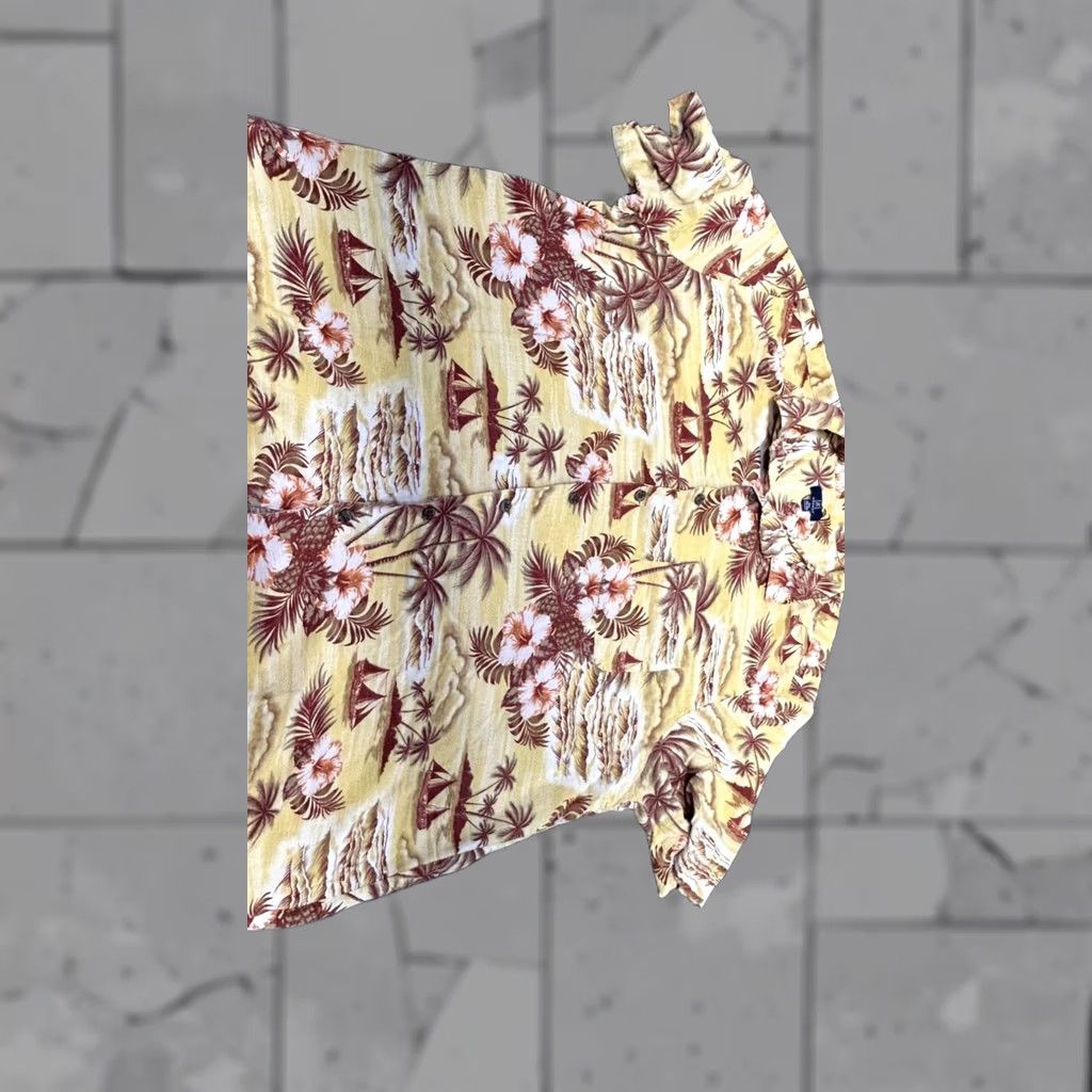George George Mens Hawaiian Shirt 3XL Short Sleeve Cotton Floral Yellow Size US XXL / EU 58 / 5 - 1 Thumbnail
