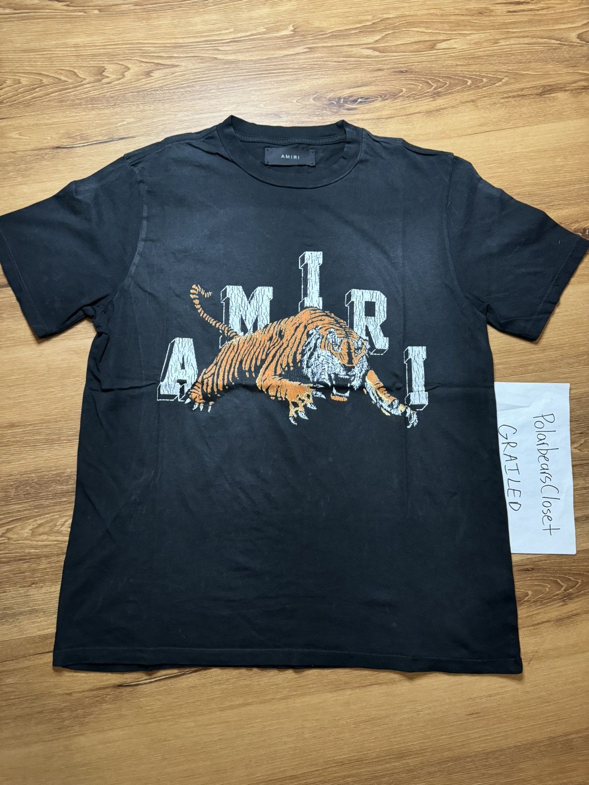 AMIRI アミリ ヴィンテージタイガープリントTシャツ ブラック Amiri Amiri Black Vintage Tiger Tee | Grailed