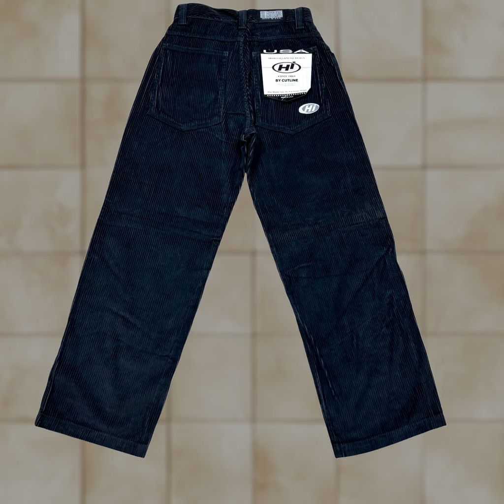Vintage VINTAGE 90s Hi Cutline Corduroy Baggy Skate Wide Leg Pants Men 30x31 Blue Corduroy NWT 30 Mens Size US 30 / EU 46 - 1 Thumbnail