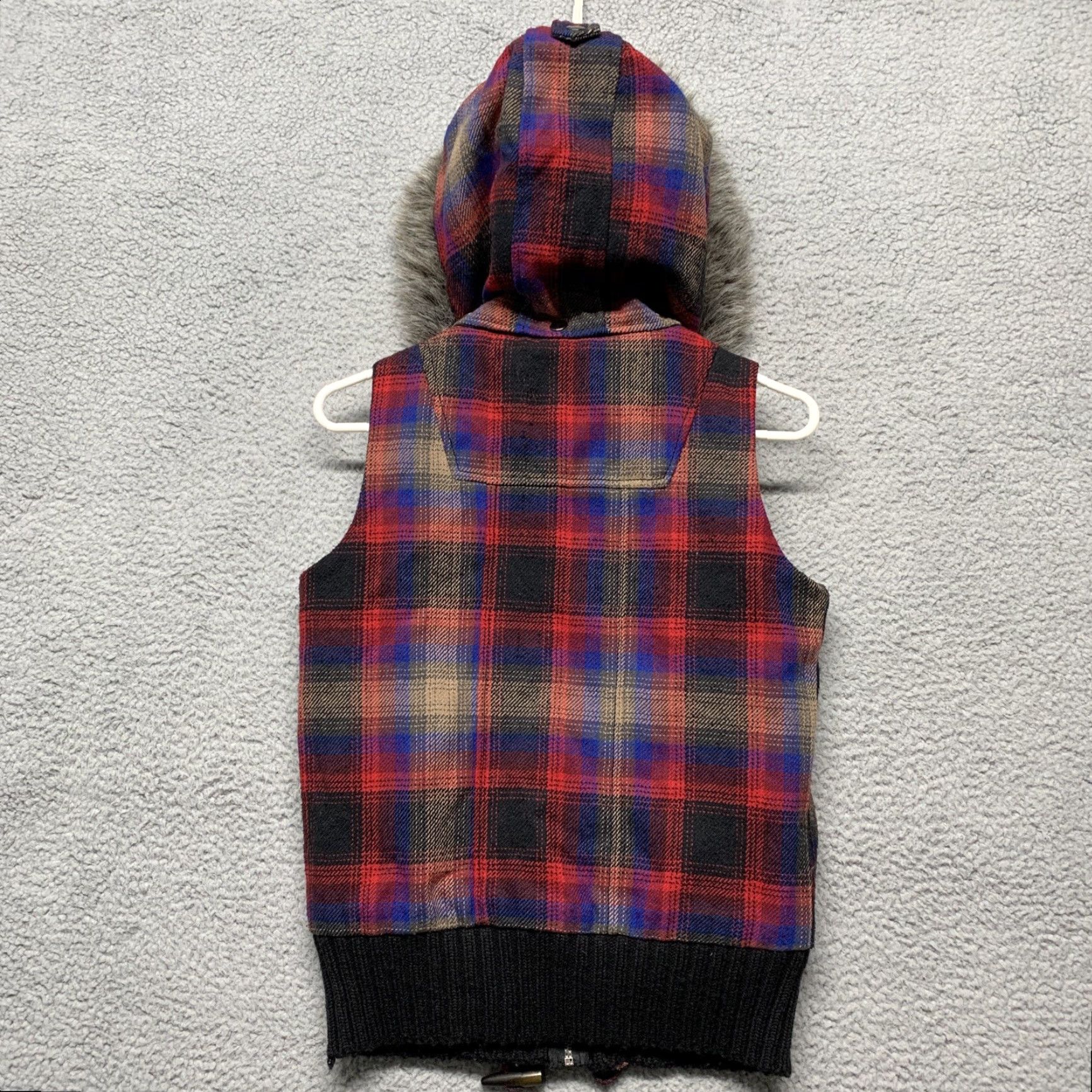 BB Dakota Jack BB Dakota Vest Women’s S Removable Hood Full Zip 4 Button Closure 2 Pockets Womens Vest Multi-Color Plaid Hanf? Size S / US 4 / IT 40 - 4 Thumbnail