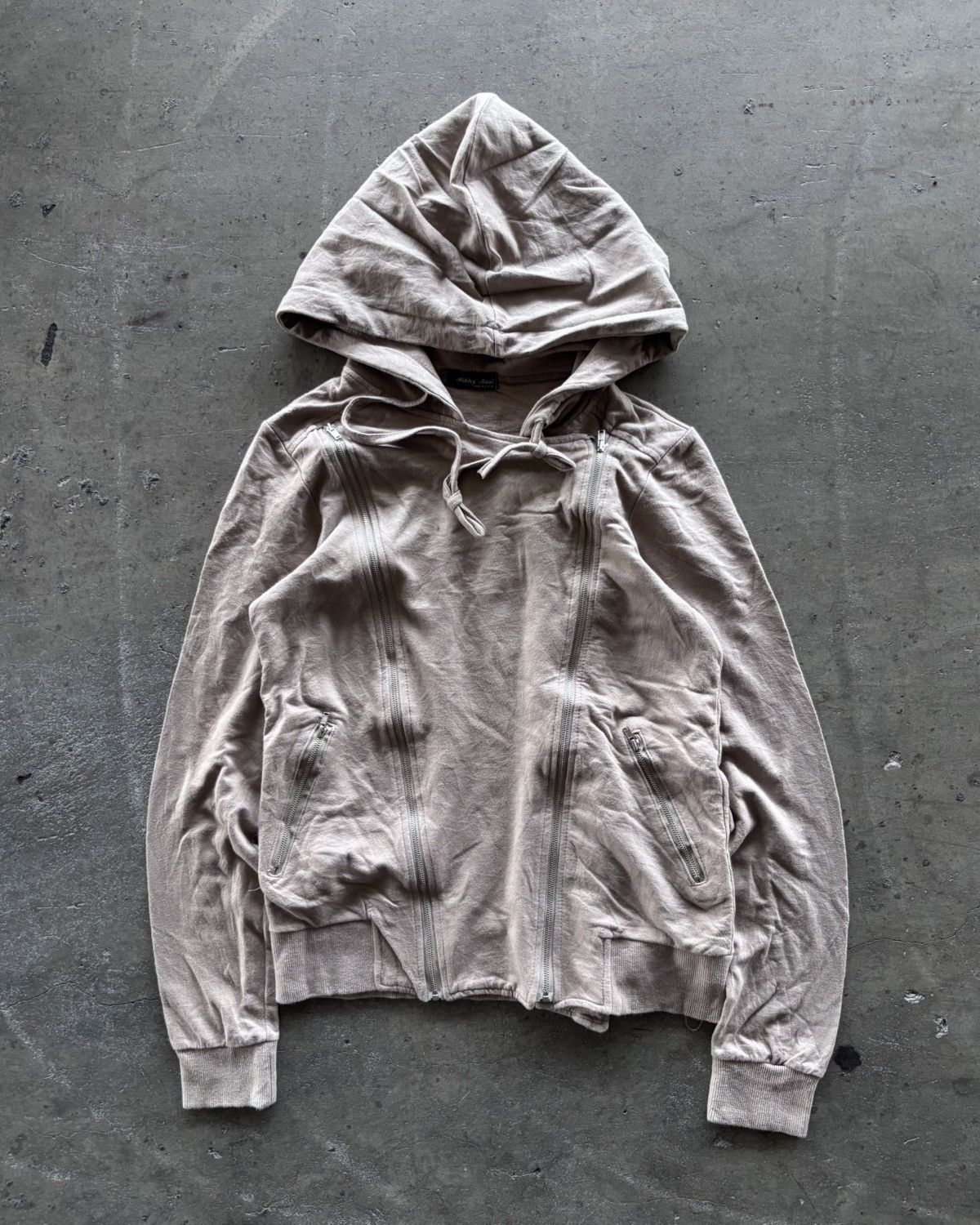 If Six Was Nine Rick Owens Style Double Assymetrical Zip Up Hoodie Size US M / EU 48-50 / 2 - 1 Thumbnail