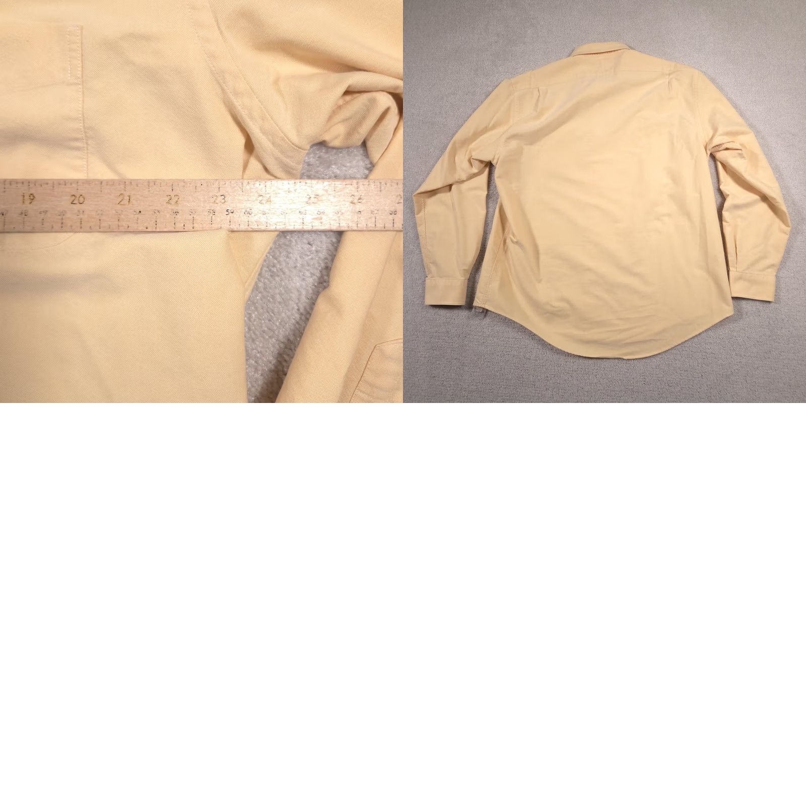 Lands' End VINTAGE Lands' End Hyde Park Shirt Mens XL Yellow Solid Button Front Long Sleeve Casual Size US XL / EU 56 / 4 - 9 Thumbnail