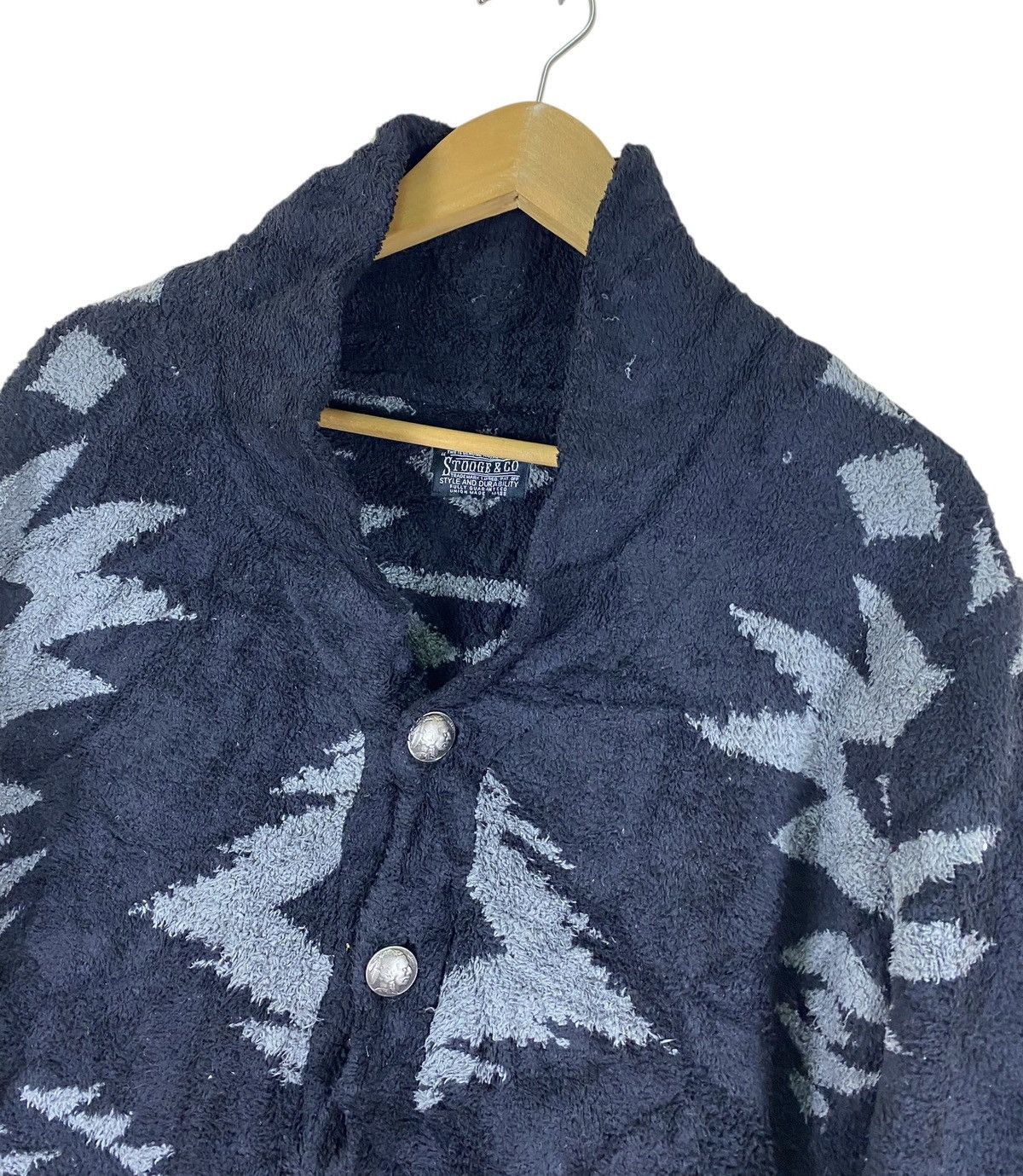 Japanese Brand Japanese Brand Stooge & Co Navajo Motif Sherpa Cardigan Size US M / EU 48-50 / 2 - 4 Thumbnail