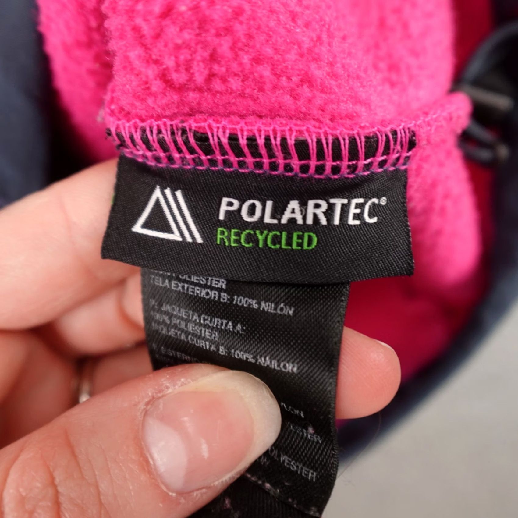 The North Face The North Face Denali Jacket Womens Small Pink Gray Polartec Full Zip Fleece Size S / US 4 / IT 40 - 3 Thumbnail