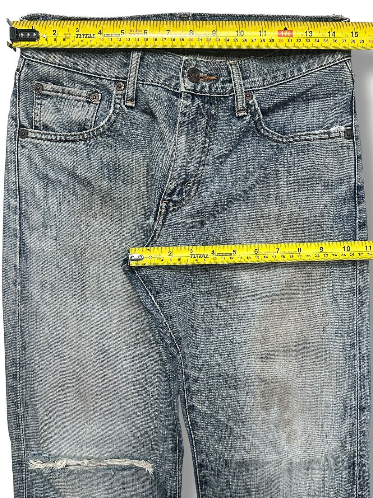 Edwin Edwin 503 Straight Cut Vintage Distressed look with Bluewash Size US 30 / EU 46 - 17 Thumbnail