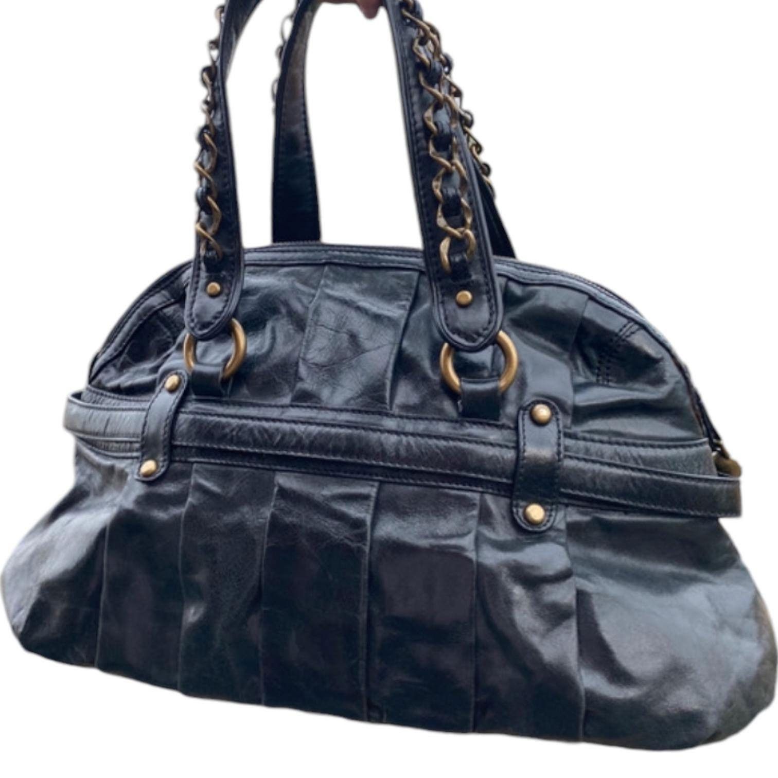 Roberto Cavalli The Cavalli Pleated Leather Shoulder Bag Size ONE SIZE - 2 Thumbnail