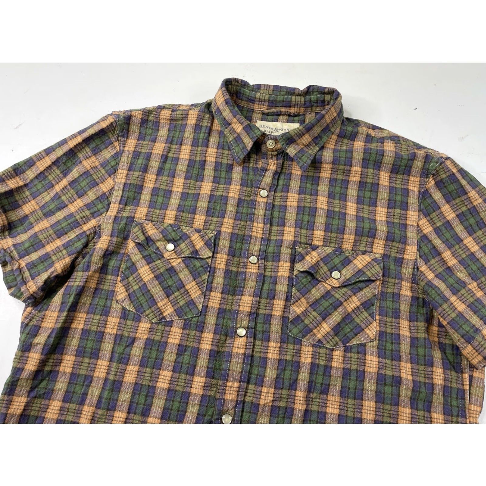 Ralph Lauren Ralph Lauren Denim & Supply Button-Up Shirt Pear l Snap Plaid Multicolor Large Men Shirt Size US L / EU 52-54 / 3 - 2 Thumbnail