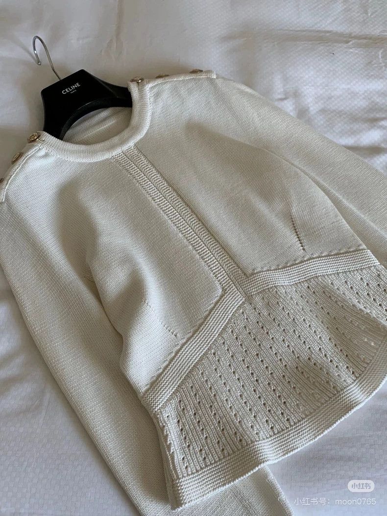 Chanel Chanel 23c cream white retro long sleeves Size XXS / US 00 / IT 34 - 6 Thumbnail