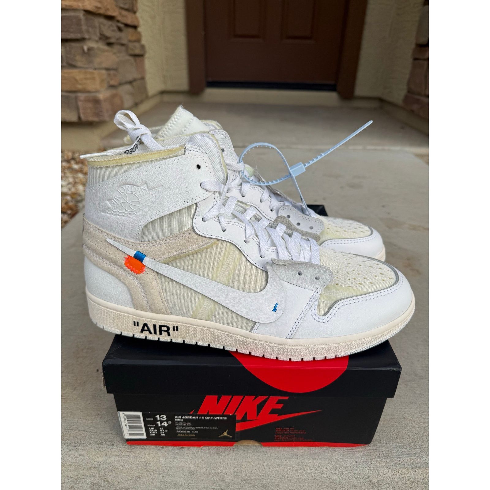 Nike Nike Air Jordan 1 Retro High OG Off-White Euro size 12 Size US 12 / EU 45 - 3 Thumbnail