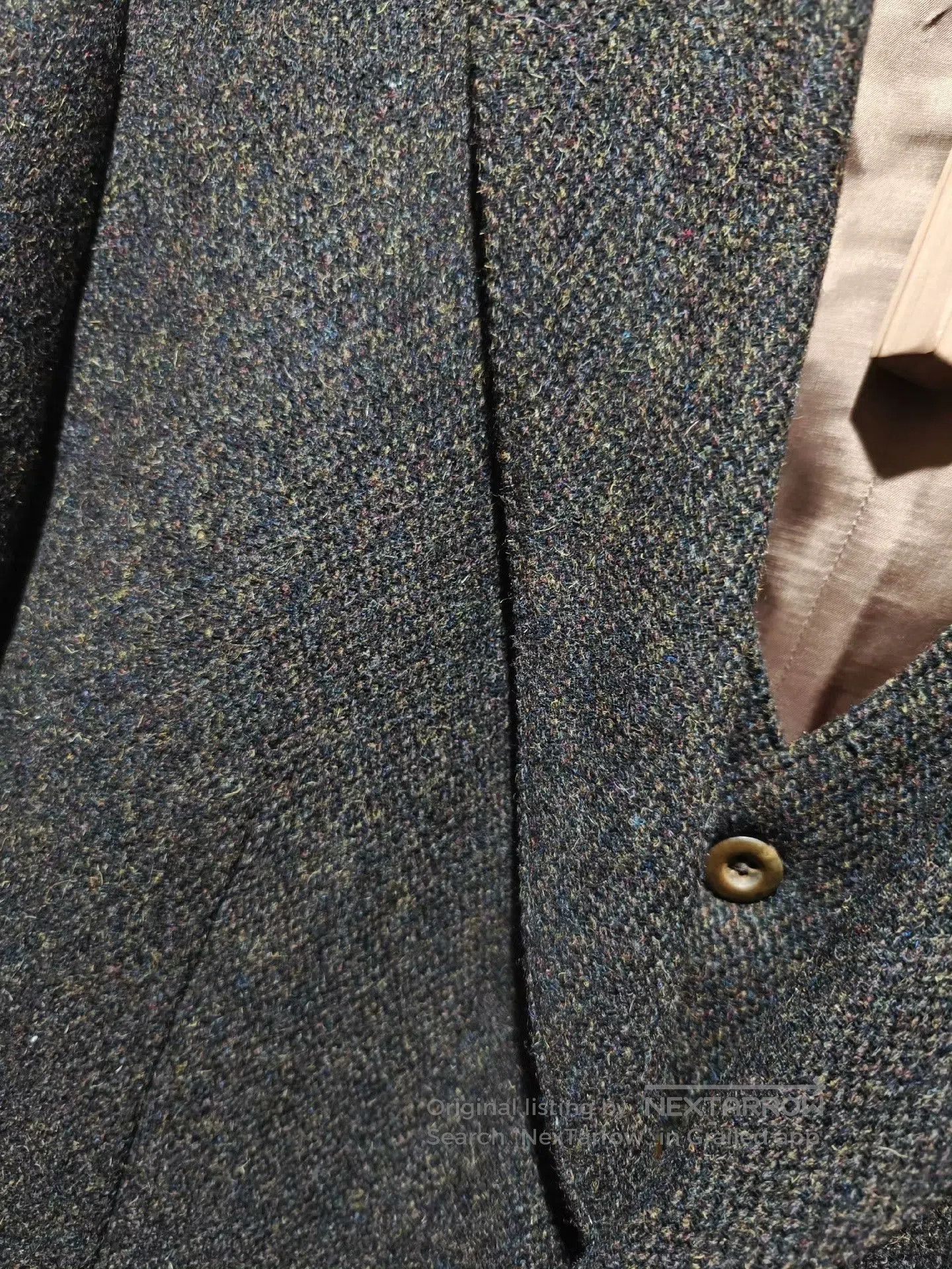 Vintage Retro Tweed Wool Men's Blazer. Size US XL / EU 56 / 4 - 6 Thumbnail