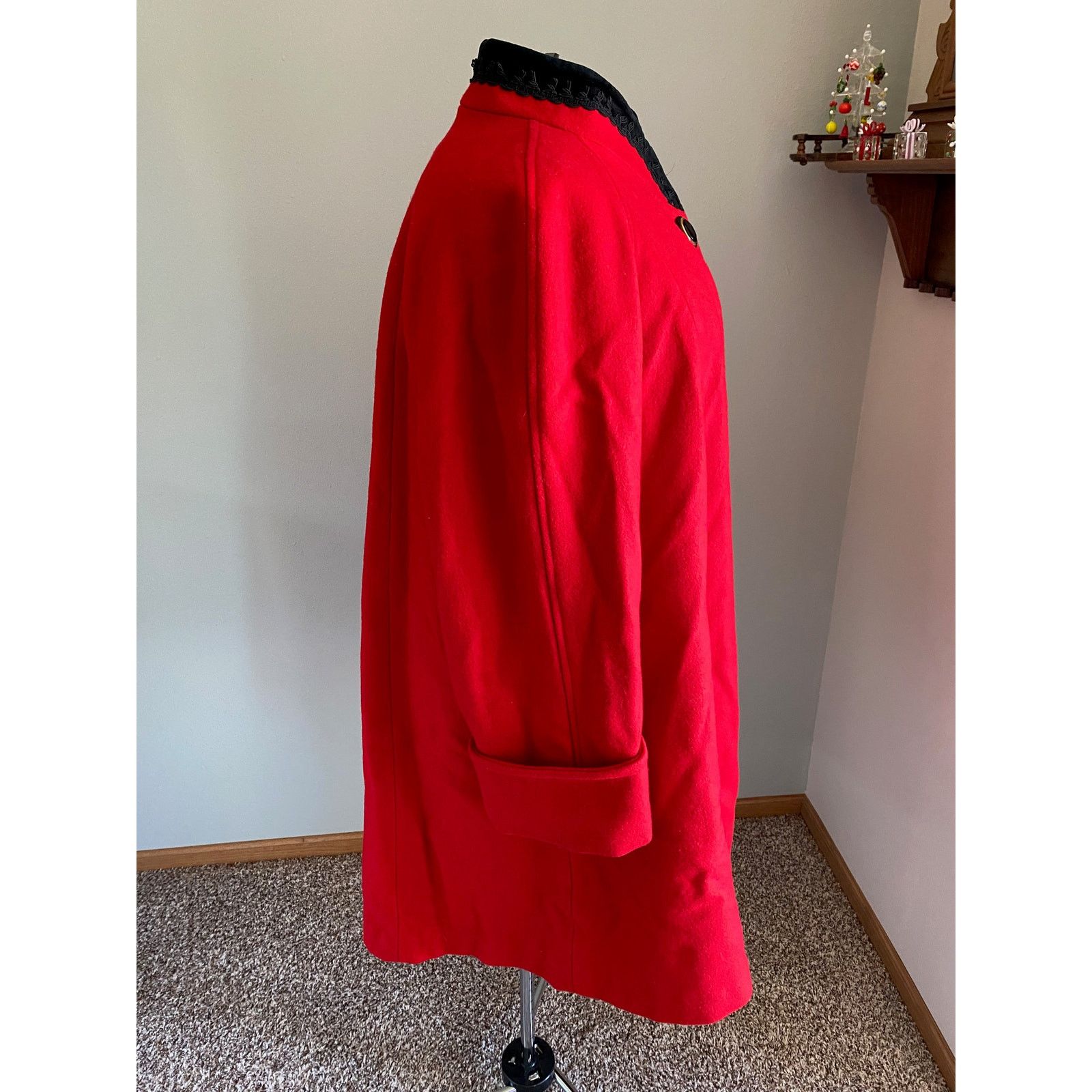 Vintage lady suzette swing coat vintage 60s union made red black Size 3XL / US 20-22 - 11 Thumbnail