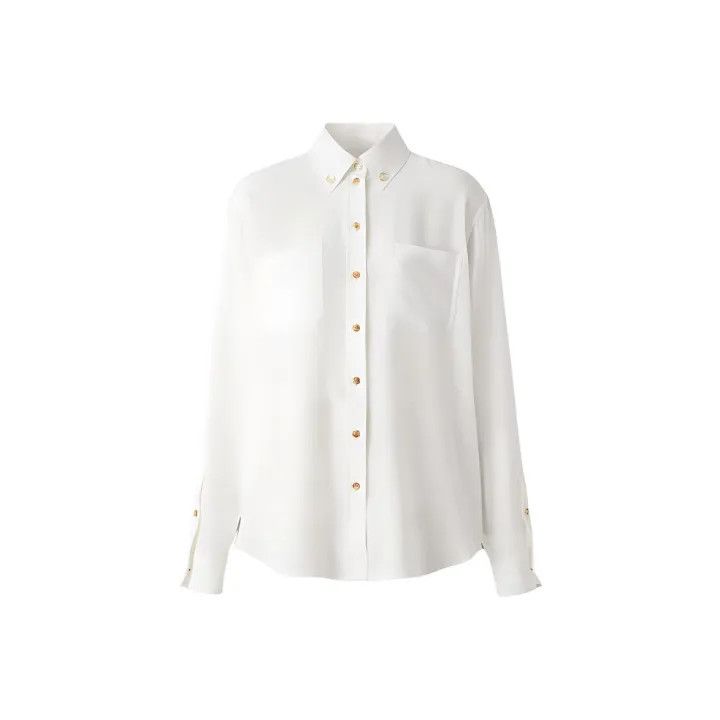 Burberry Burberry White Pocket Shirt for Women 0079 Size M / US 6-8 / IT 42-44 - 1 Thumbnail