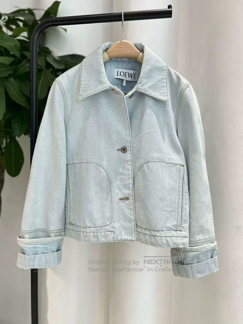 Loewe Loewe Light Blue Washed Denim Jacket Size XXS / US 00 / IT 34 - 1 Thumbnail