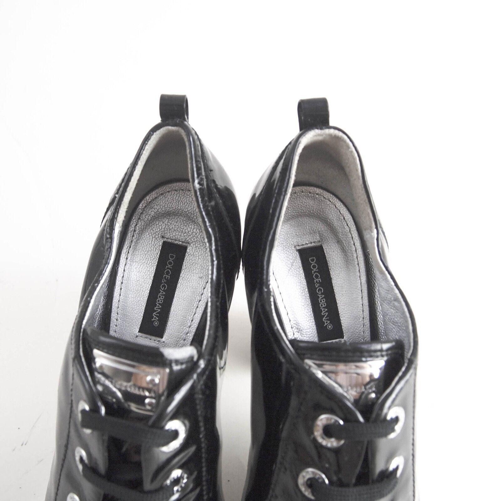 Dolce & Gabbana Dolce Gabbana Booties Black Patent Leather Size US 9 EU 39 Size US 9 / IT 39 - 4 Thumbnail