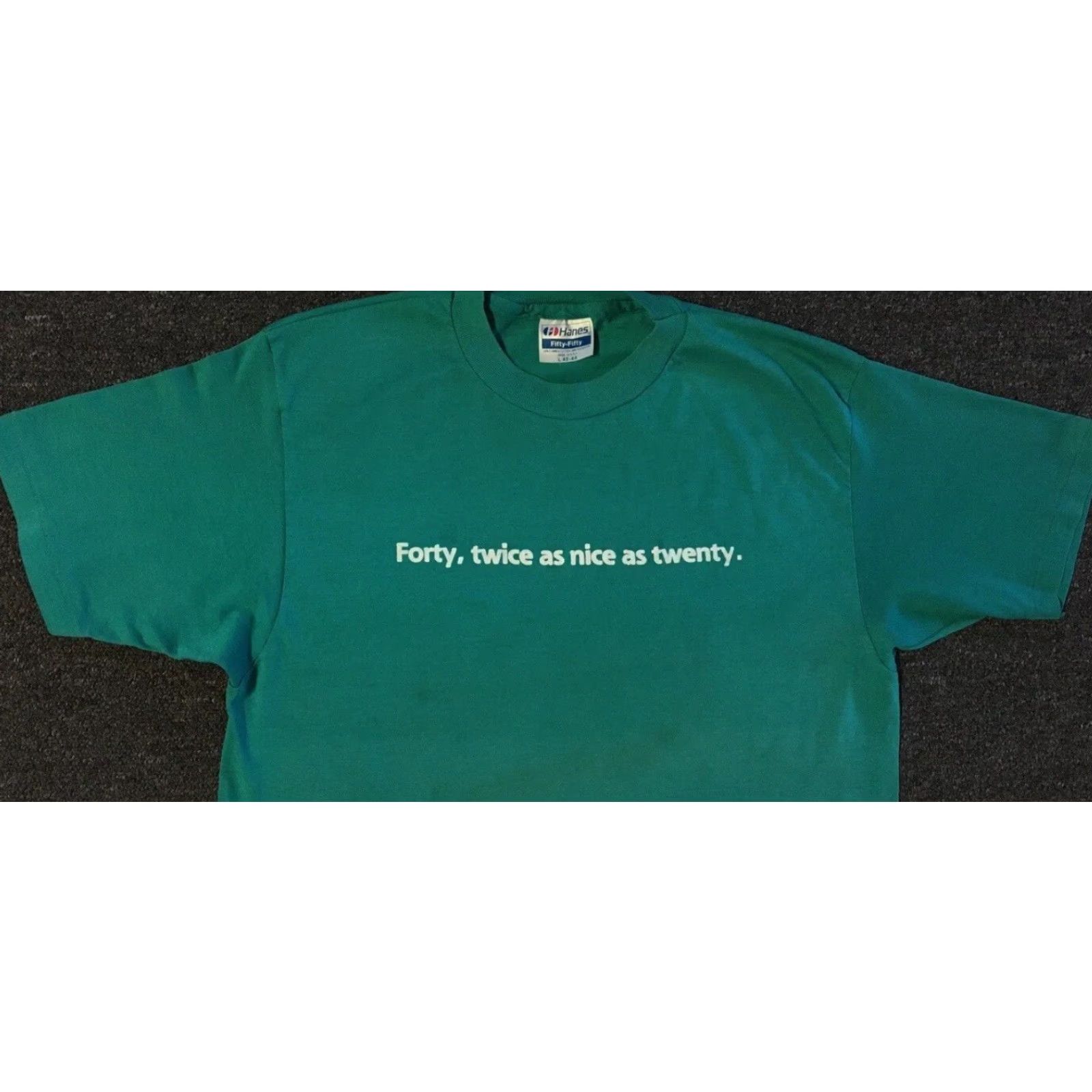 Vintage VINTAGE 80s 90s Graphic Tee Shirt Mens M Green Funny Saying Grunge Surf Skate USA Size US M / EU 48-50 / 2 - 6 Thumbnail