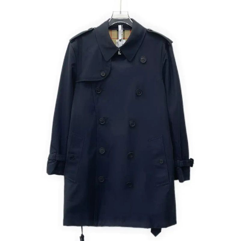 Burberry Burberry Blue Cotton Women's Trench Coat Size S / US 4 / IT 40 - 1 Thumbnail