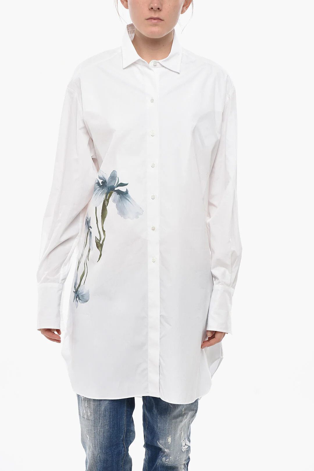 Givenchy og1mm0326 Poplin Shirt in White Size M / US 6-8 / IT 42-44 - 1 Thumbnail