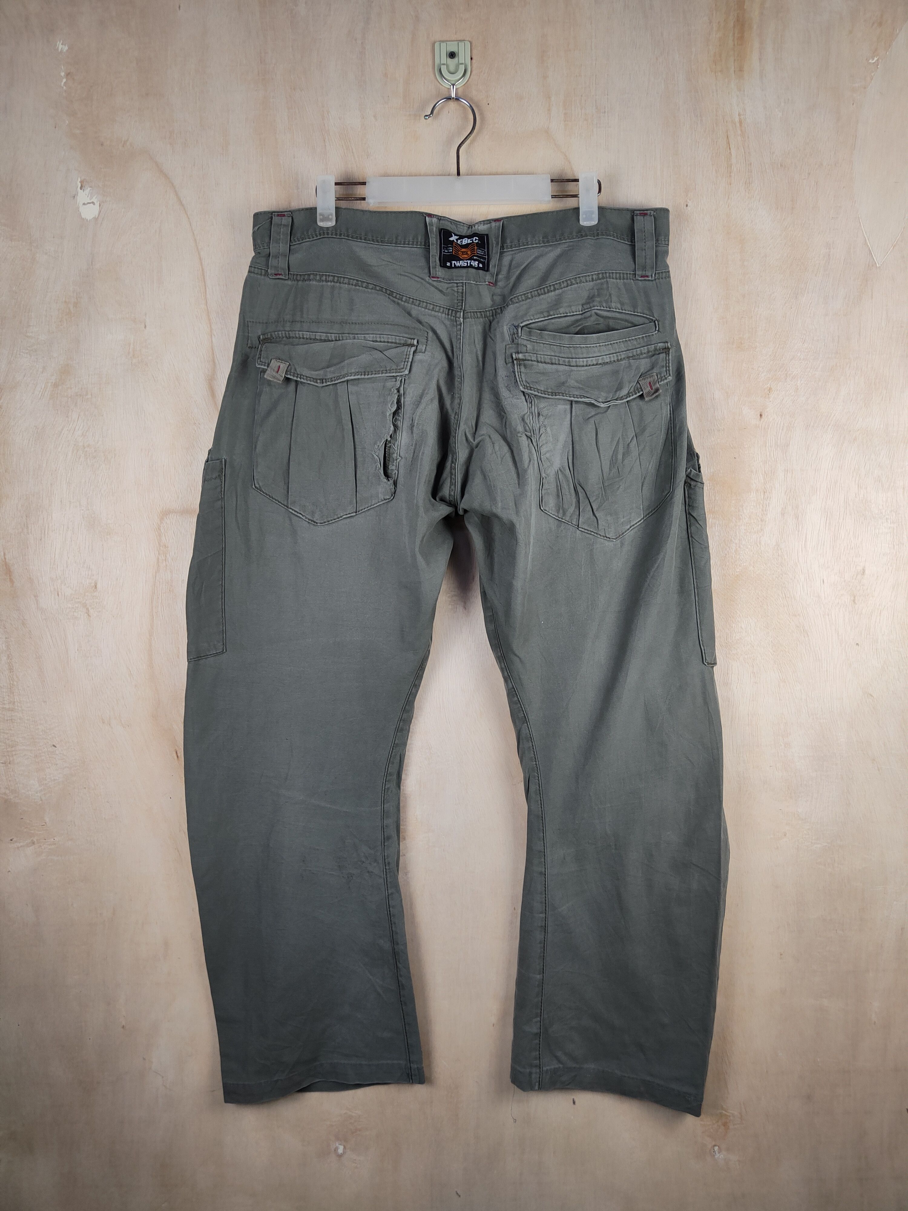 Japanese Brand Xebec Twist45 Green Multipocket Tactical Cargo Pants #S2429 Size US 36 / EU 52 - 7 Thumbnail