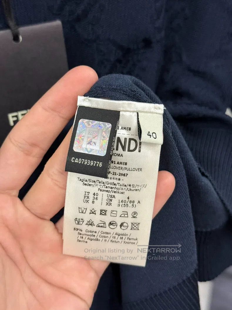 Fendi Fendi All-Over Printed Logo Knit Short Sleeve Size XS / US 0-2 / IT 36-38 - 4 Thumbnail