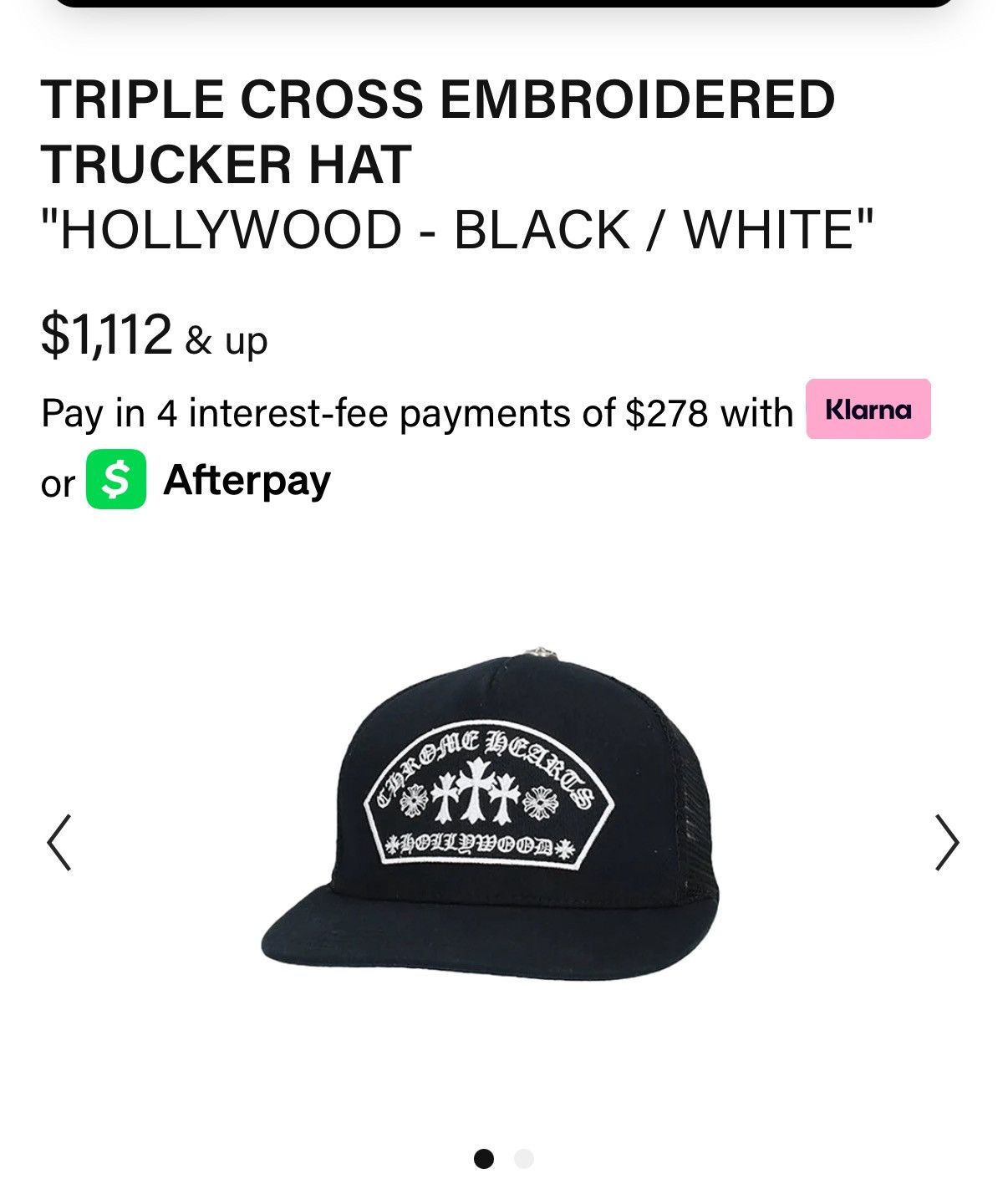 Chrome Hearts CHROME HEART TRIPLE CROSS HOLLYWOOD TRUCKER Size ONE SIZE - 11 Thumbnail
