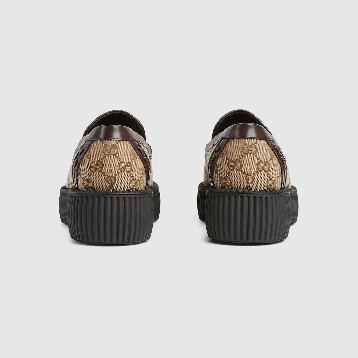 Gucci o1loc1c1125 Horsebit GG Creeper Loafer Shoes in Beige Size US 7.5 / EU 40-41 - 4 Thumbnail