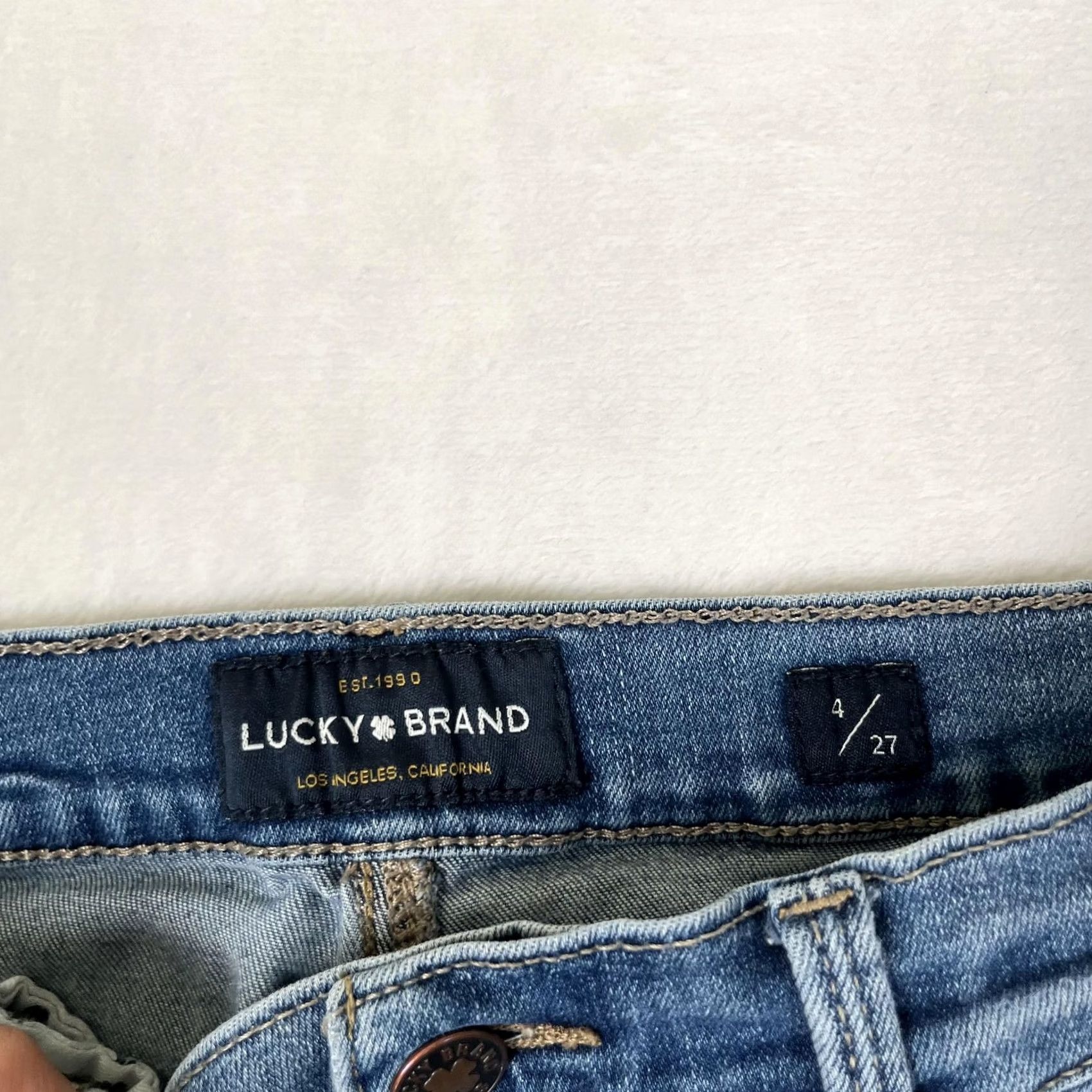 Lucky Brand Lucky Brand Brooke Legging Jeans Women 4/27 Blue Distressed Stretch Denim Size 27" / US 4 / IT 40 - 6 Thumbnail