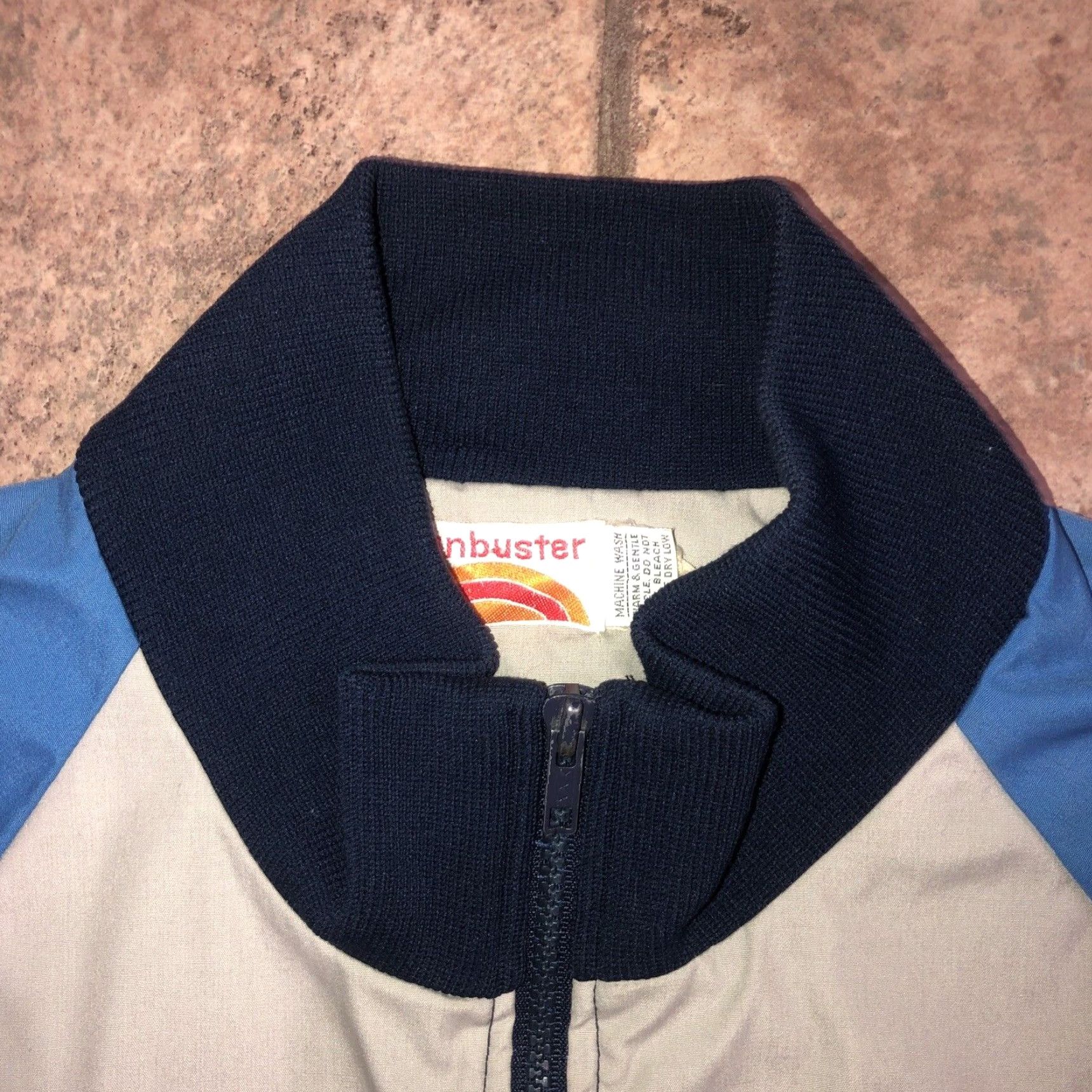 Vintage VINTAGE Zip-Up Jacket Sunbuster Team Marker Windbreaker Men M Blue Size M Mens Size US M / EU 48-50 / 2 - 3 Thumbnail