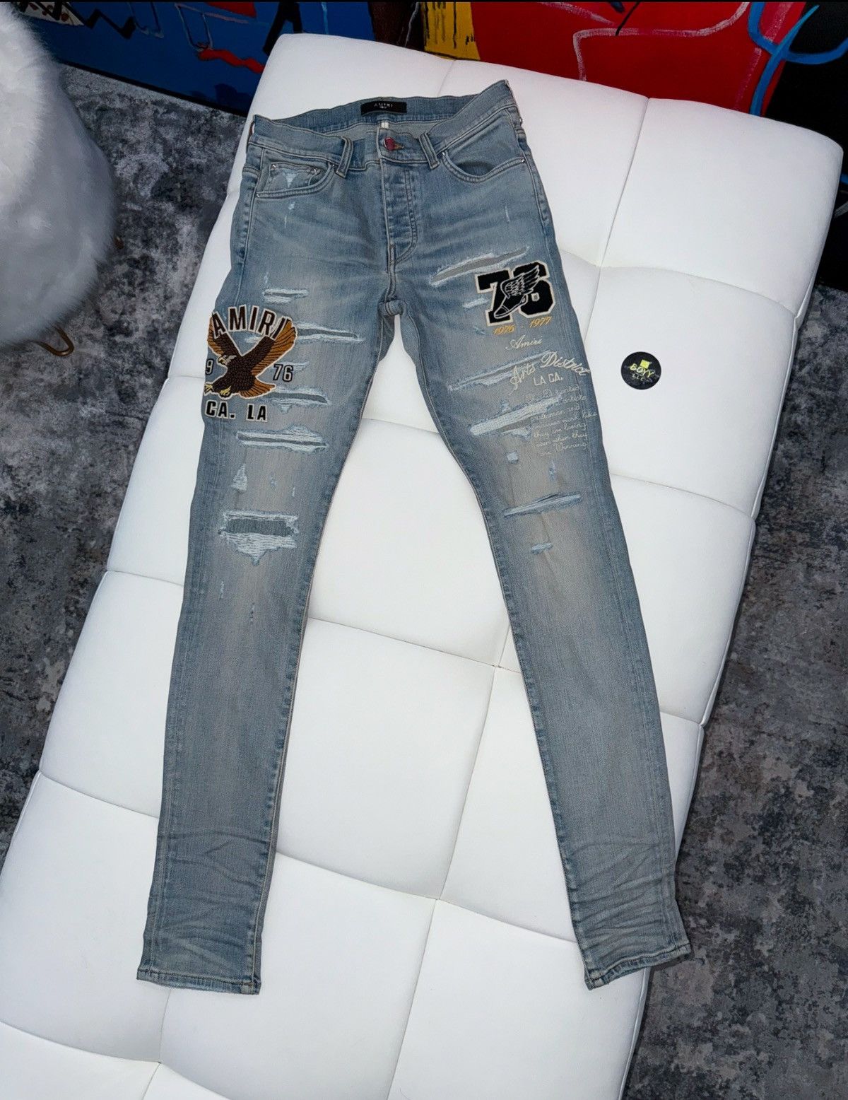 Amiri patch denim jeans