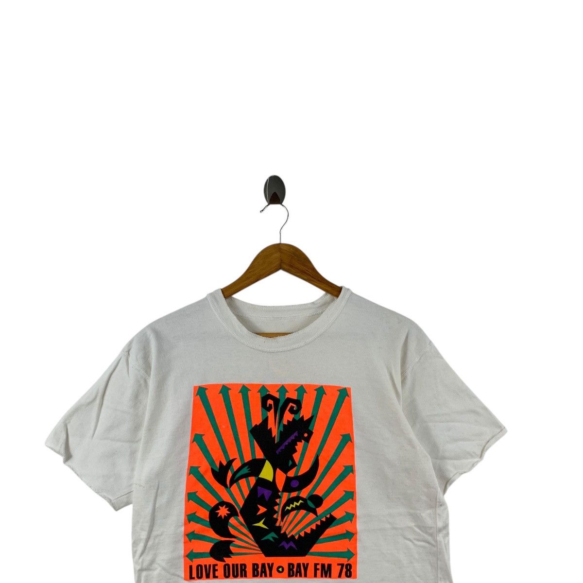 Vintage Vintage LOVE OUR BAY FM 78 Radio Station Tokyo Tee Shirt Size S / US 4 / IT 40 - 2 Thumbnail