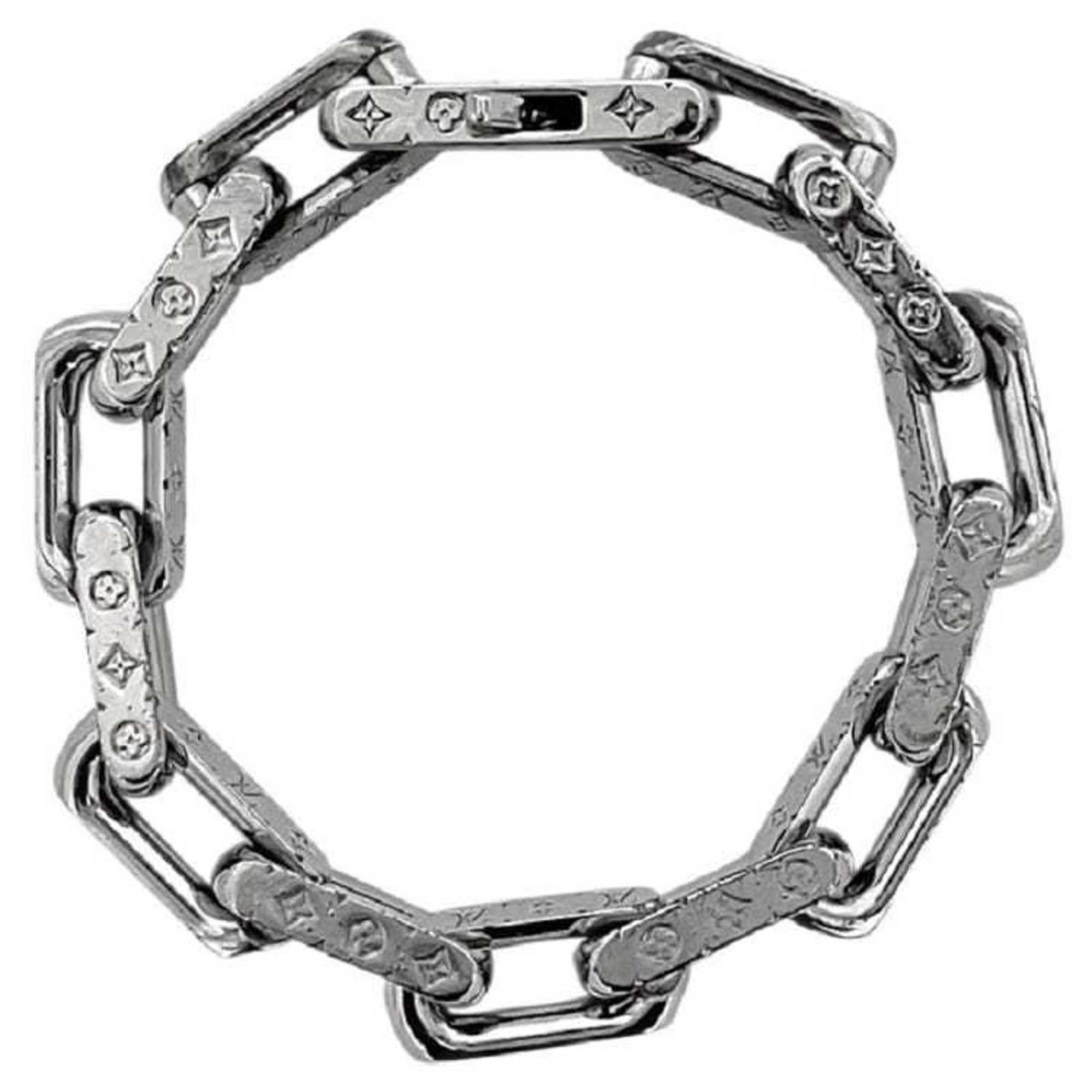 image of Louis Vuitton Bracelet Collier Chain Silver M64223 F-19906 Metal M Size Us0260 Men's Women's